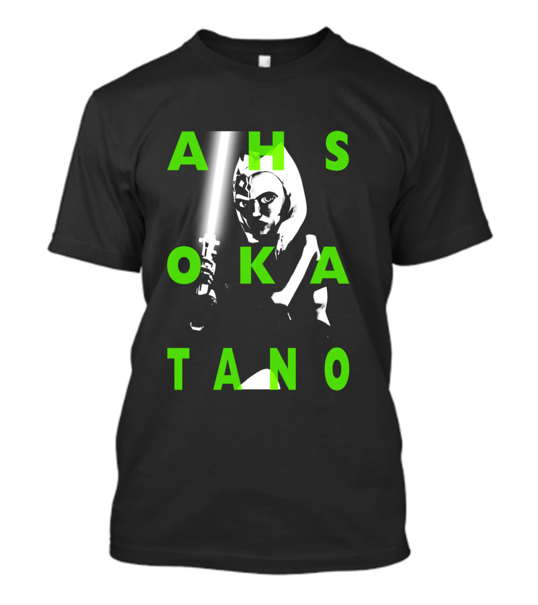 Ahsoka Tano The Clone Wars Green Text Overlay T-Shirt