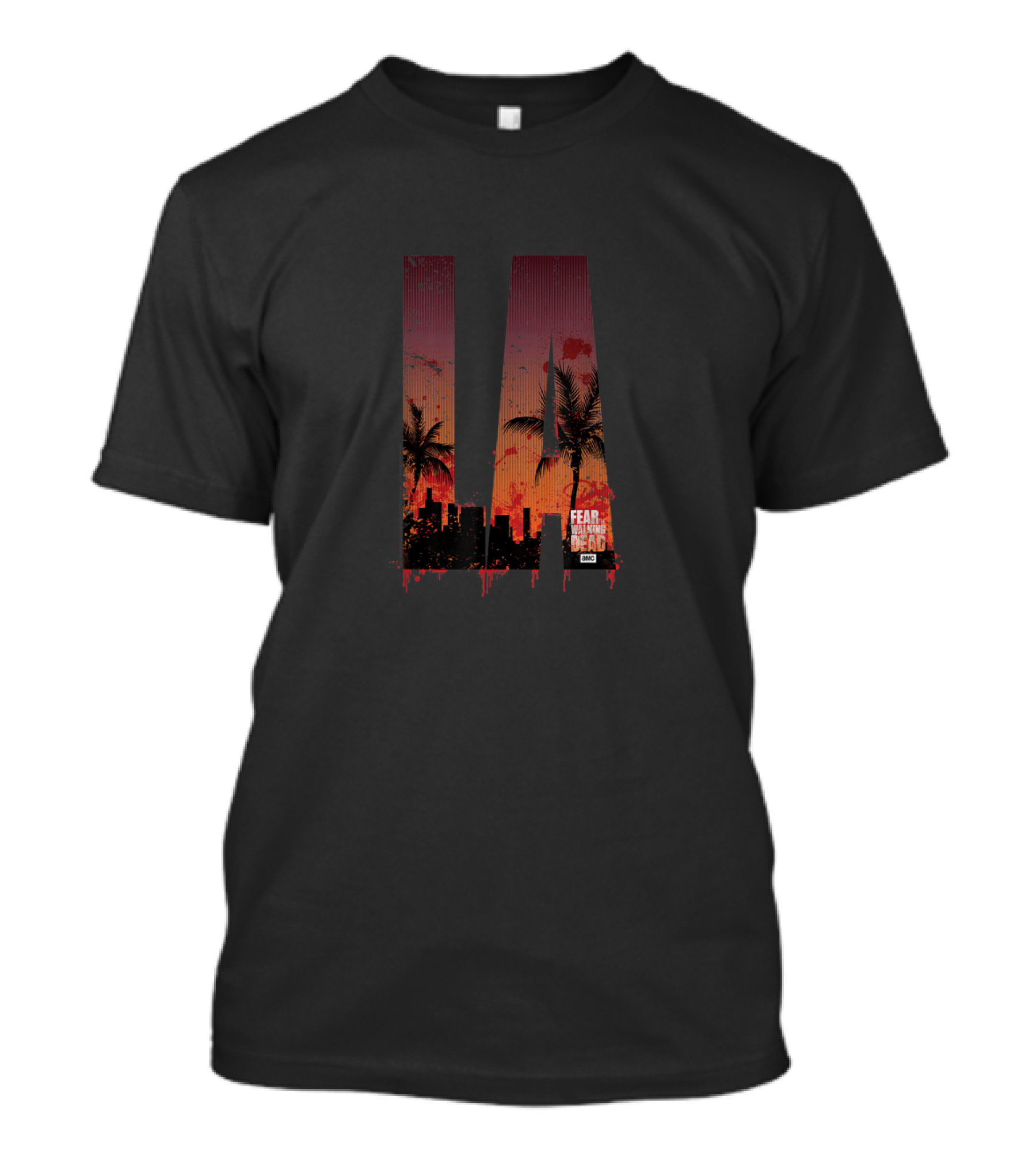 Fear The Walking Dead LA Palm Trees Skyline T-Shirt