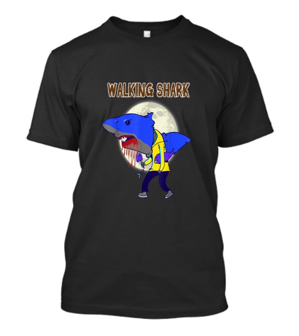 Walking Shark Zombie Bloody Dead T-Shirt
