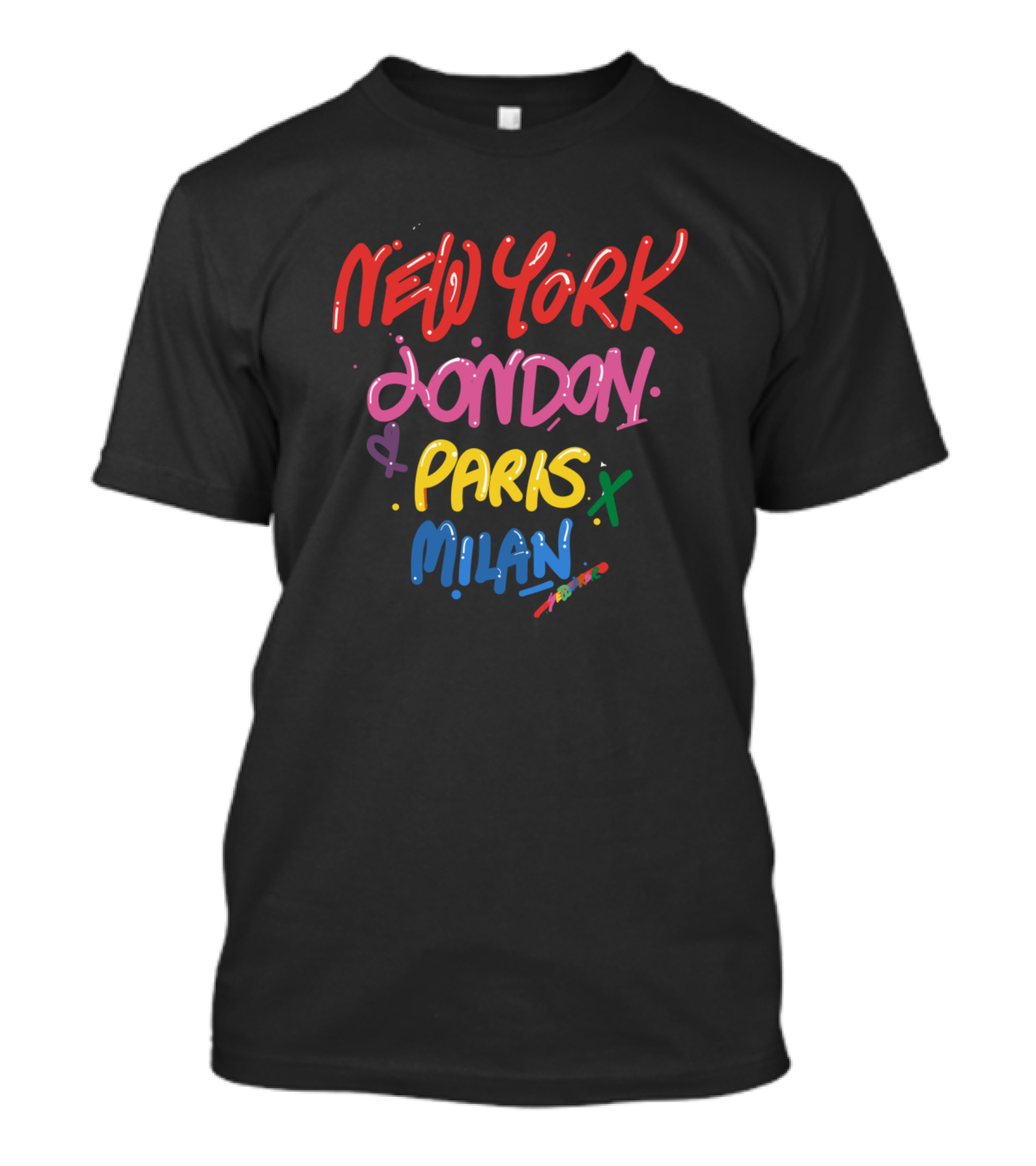 New York London Paris Milan City City Love T-Shirt