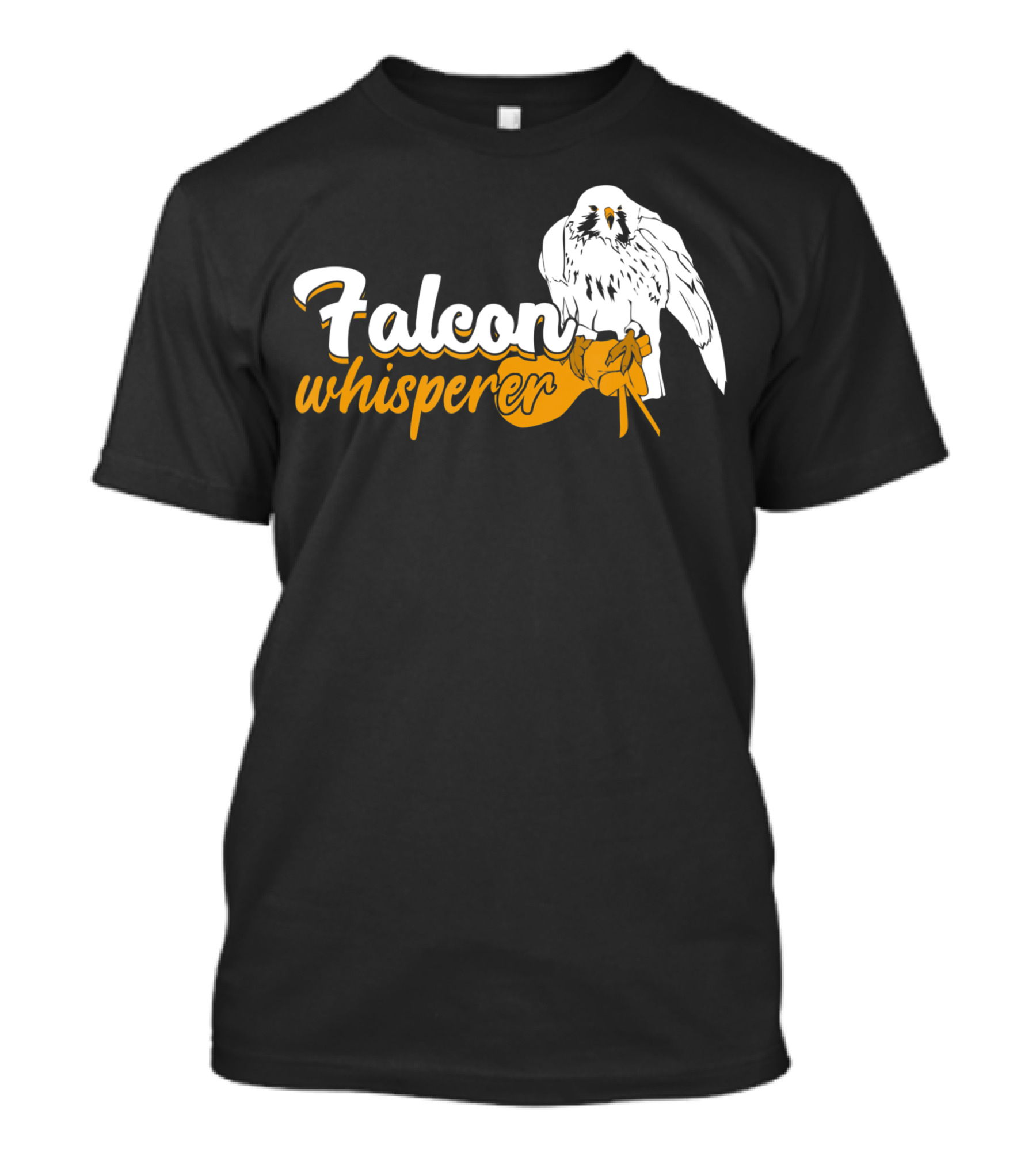 Falcon Whisperer Falconer’s Companion Bird Glove Emblem T-Shirt