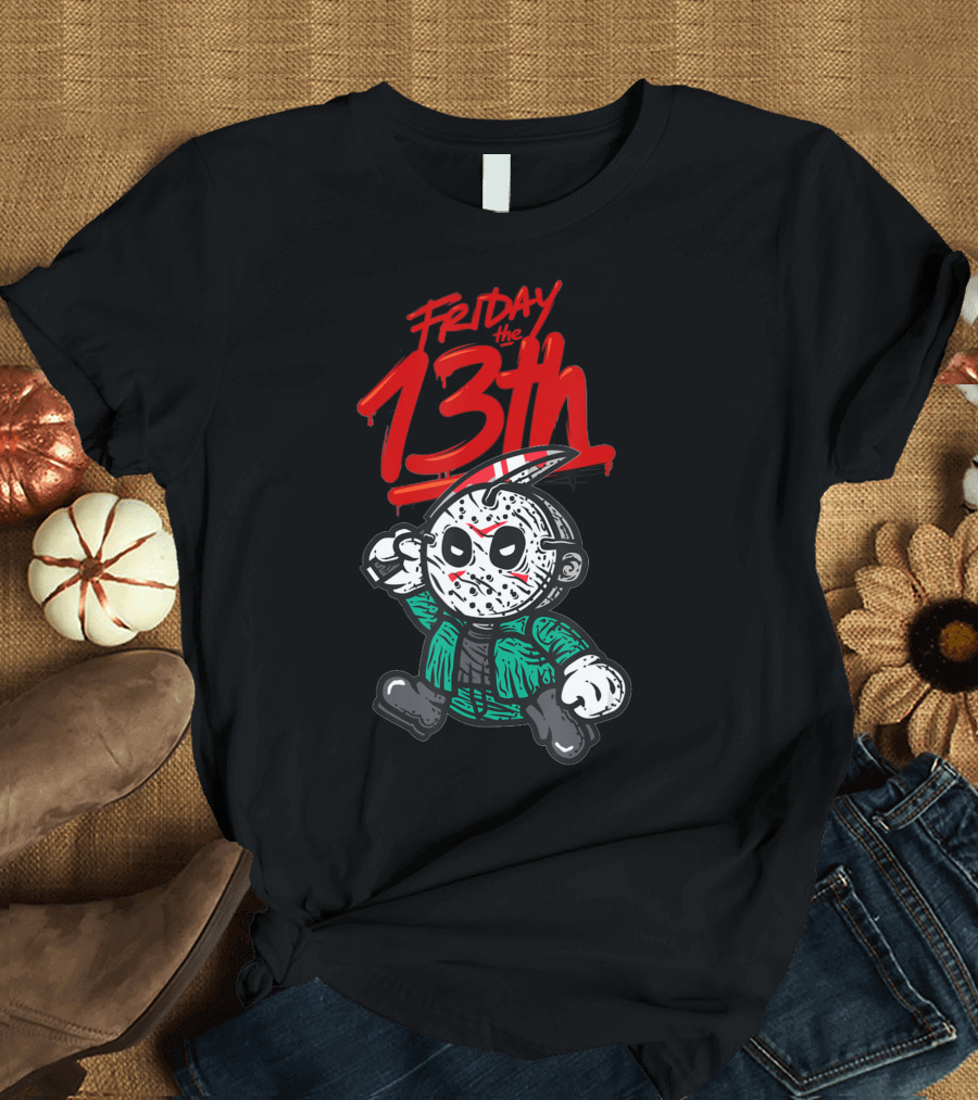 Friday The 13th Cute Baby Horror Characters Playing Horror T-Shirt