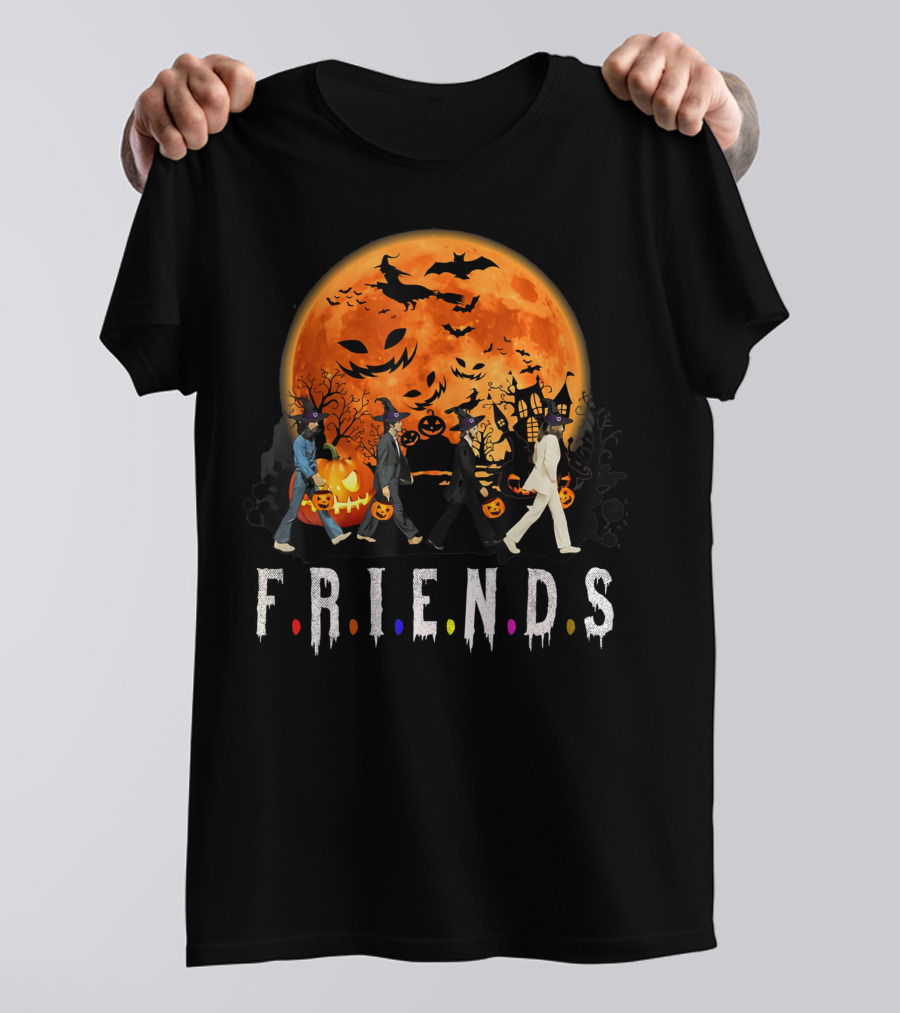 FRIENDS Funnycharacters Halloween Moon Trick Or Treat T-Shirt