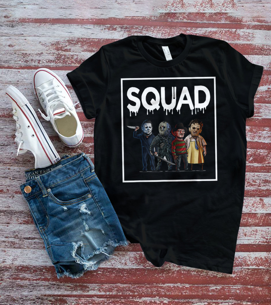 SQUAD Funny Halloween Costume Squad Horror T-Shirt
