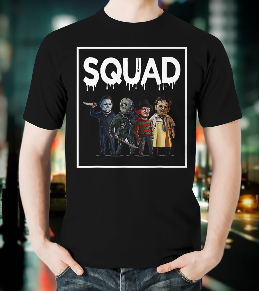 SQUAD Funny Halloween Costume Squad Horror T-Shirt