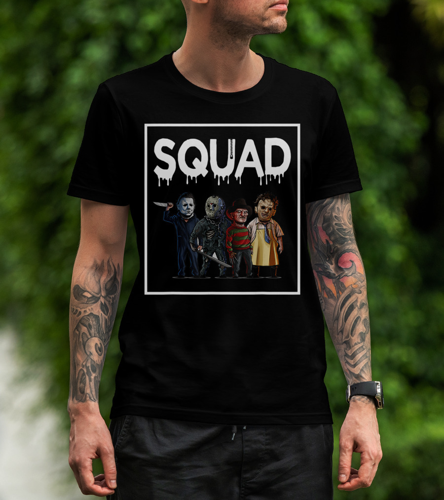 SQUAD Funny Halloween Costume Squad Horror T-Shirt