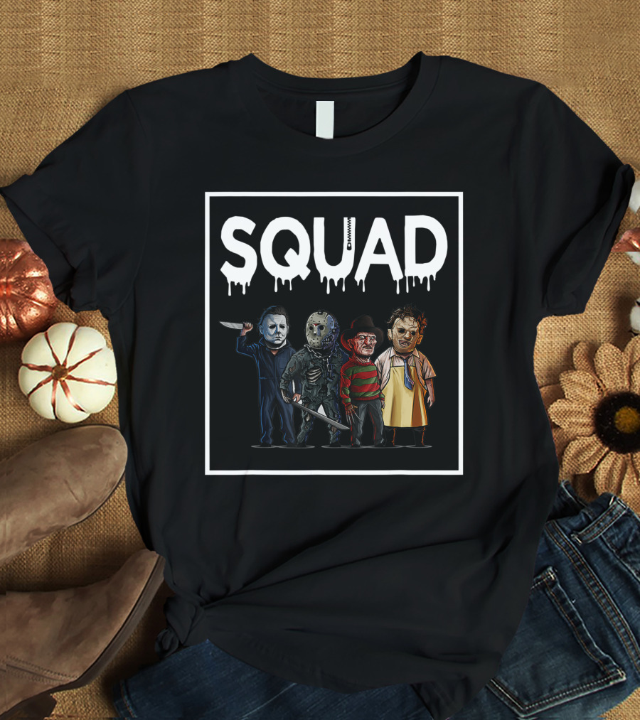 SQUAD Funny Halloween Costume Squad Horror T-Shirt
