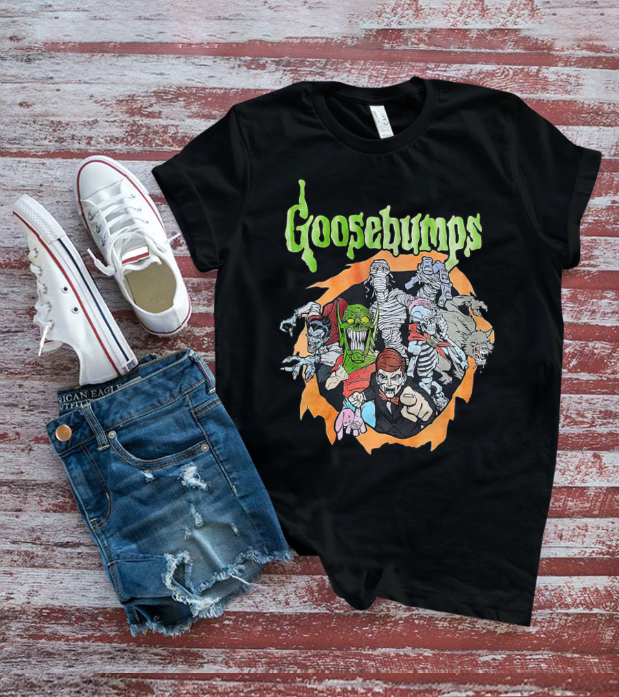 Goosebumps Monsters And Characters Frightening Horde Beware T-Shirt