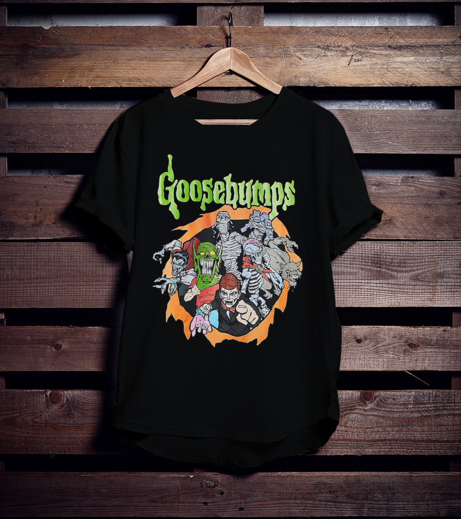 Goosebumps Monsters And Characters Frightening Horde Beware T-Shirt