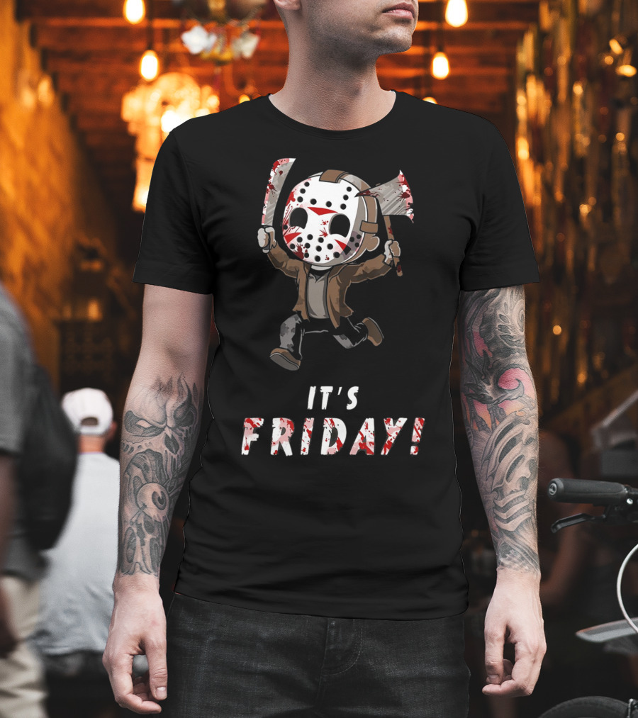 It's Friday Horror Movie Characters Spooky Friday T-Shirt
