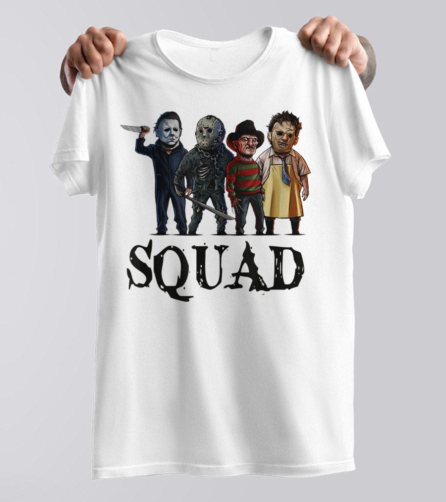 Halloween Horror Movies Fan Lover Squad Iconic Characters T-Shirt