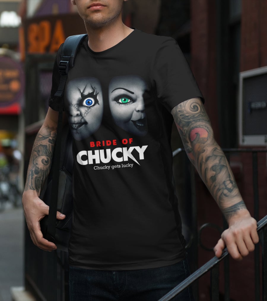 Bride Of Chucky Chucky Gets Lucky Halloween Scary Horror T-Shirt