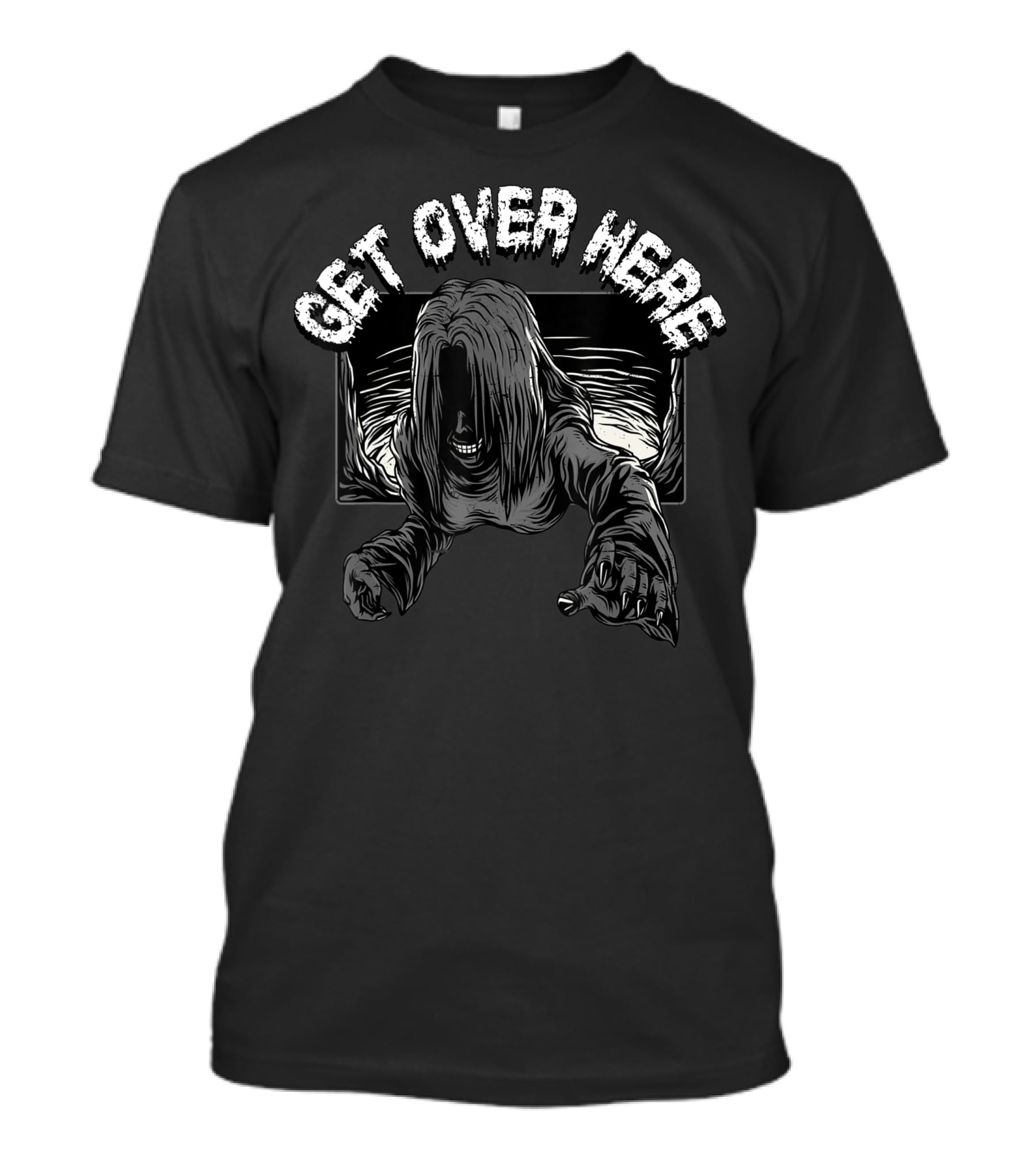 Get Over Here Creepy Horror Demon Girl T-Shirt