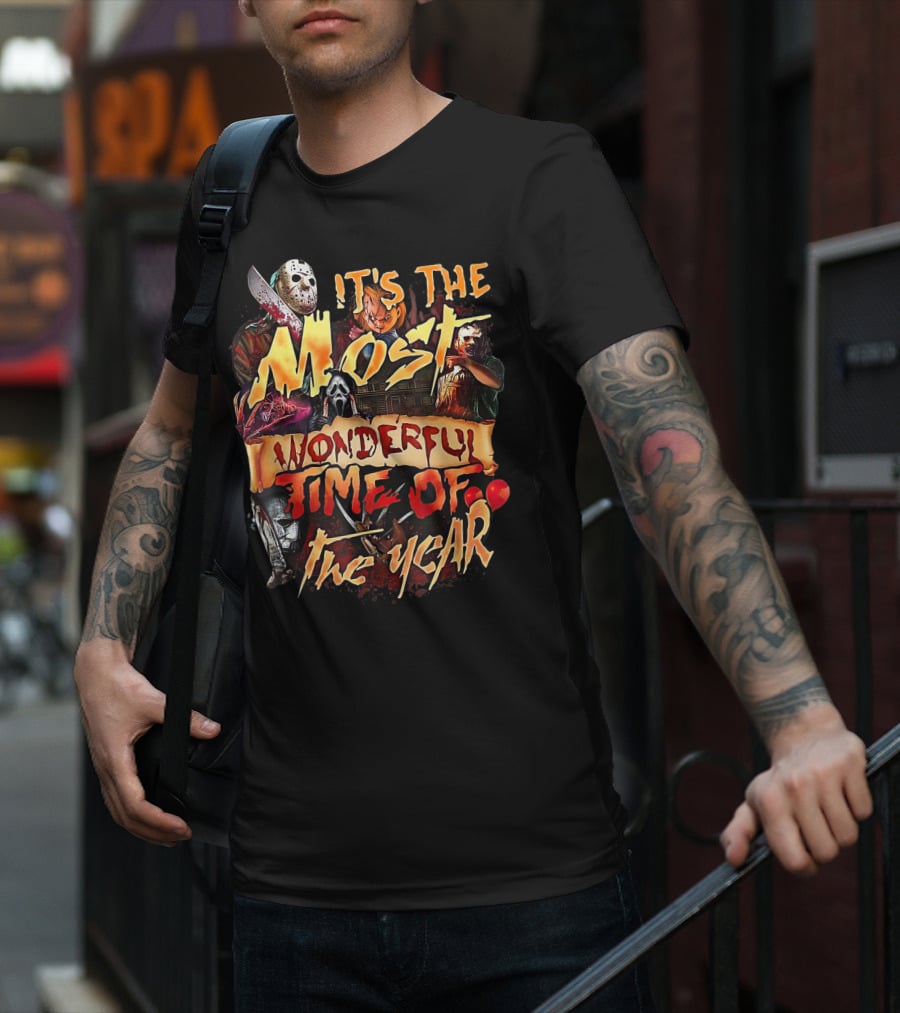 It's The Most Wonderful Time Of The Year Horror Icons Collage T-Shirt