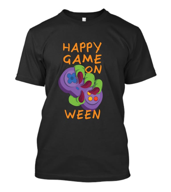 Happy Game On Ween Halloween Gamer Gaming Slogan Holiday Gamer T-Shirt
