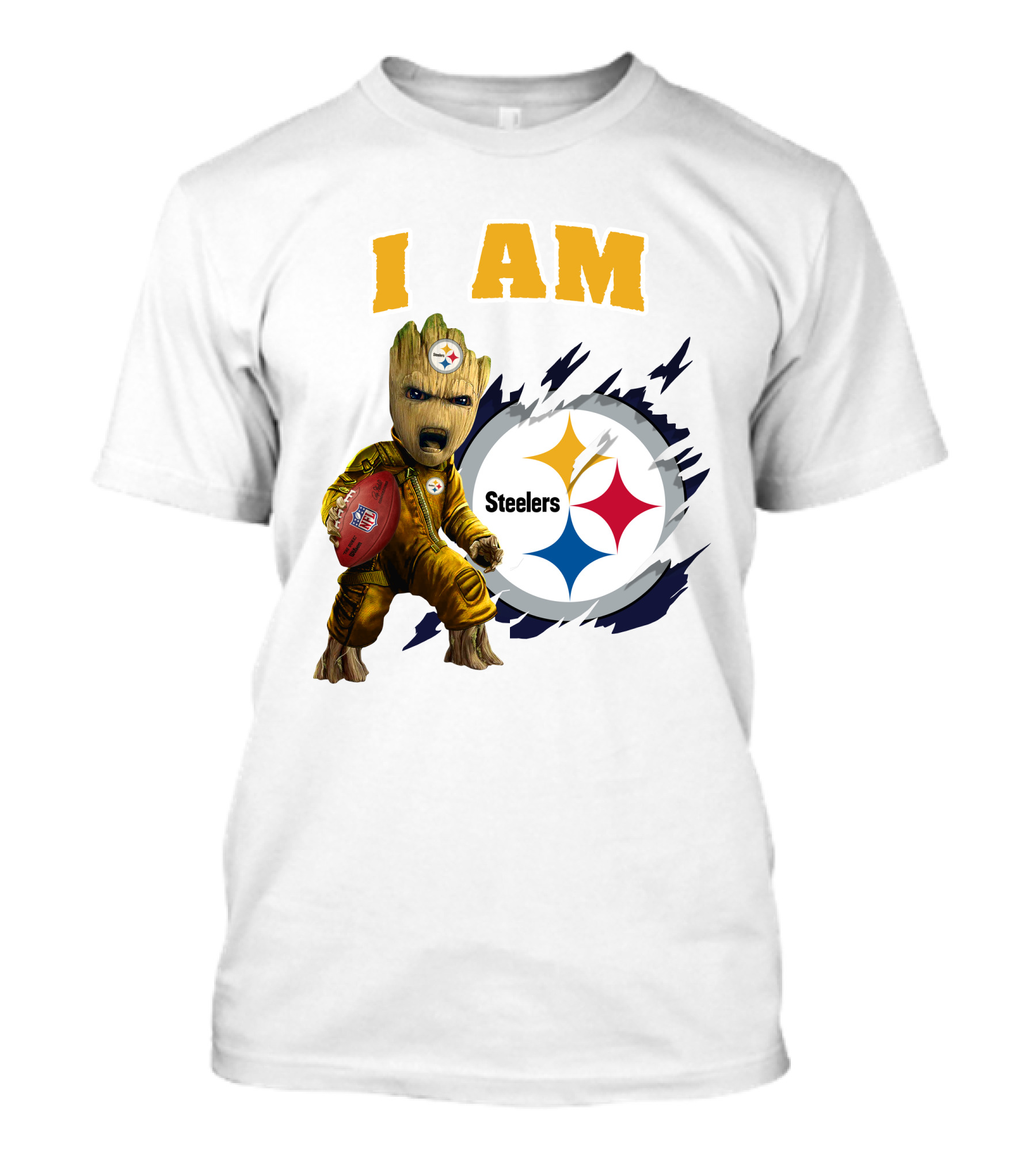 I Am Groot Steelers NFL Football Fan Gear T-Shirt