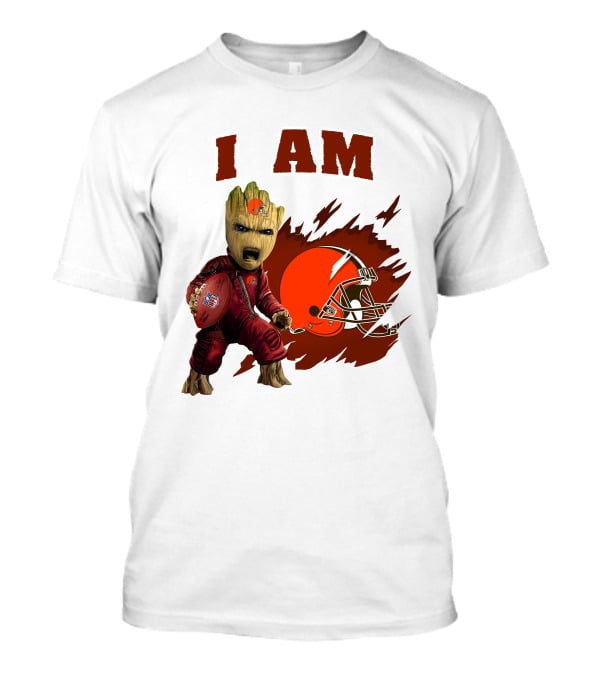 I Am Groot Cleveland Browns Football Character T-Shirt