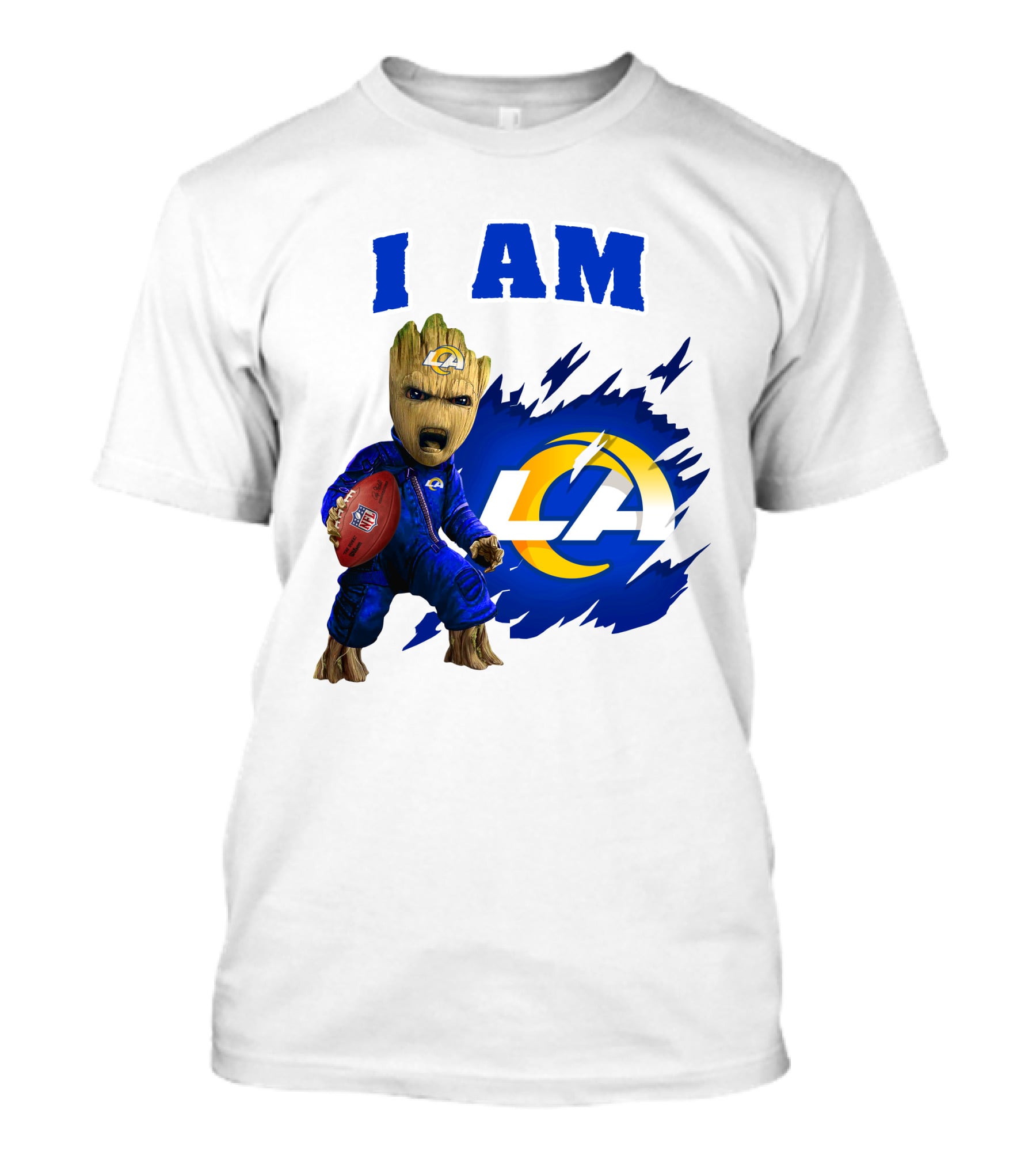 I Am Groot Los Angeles Rams LA Football T-Shirt