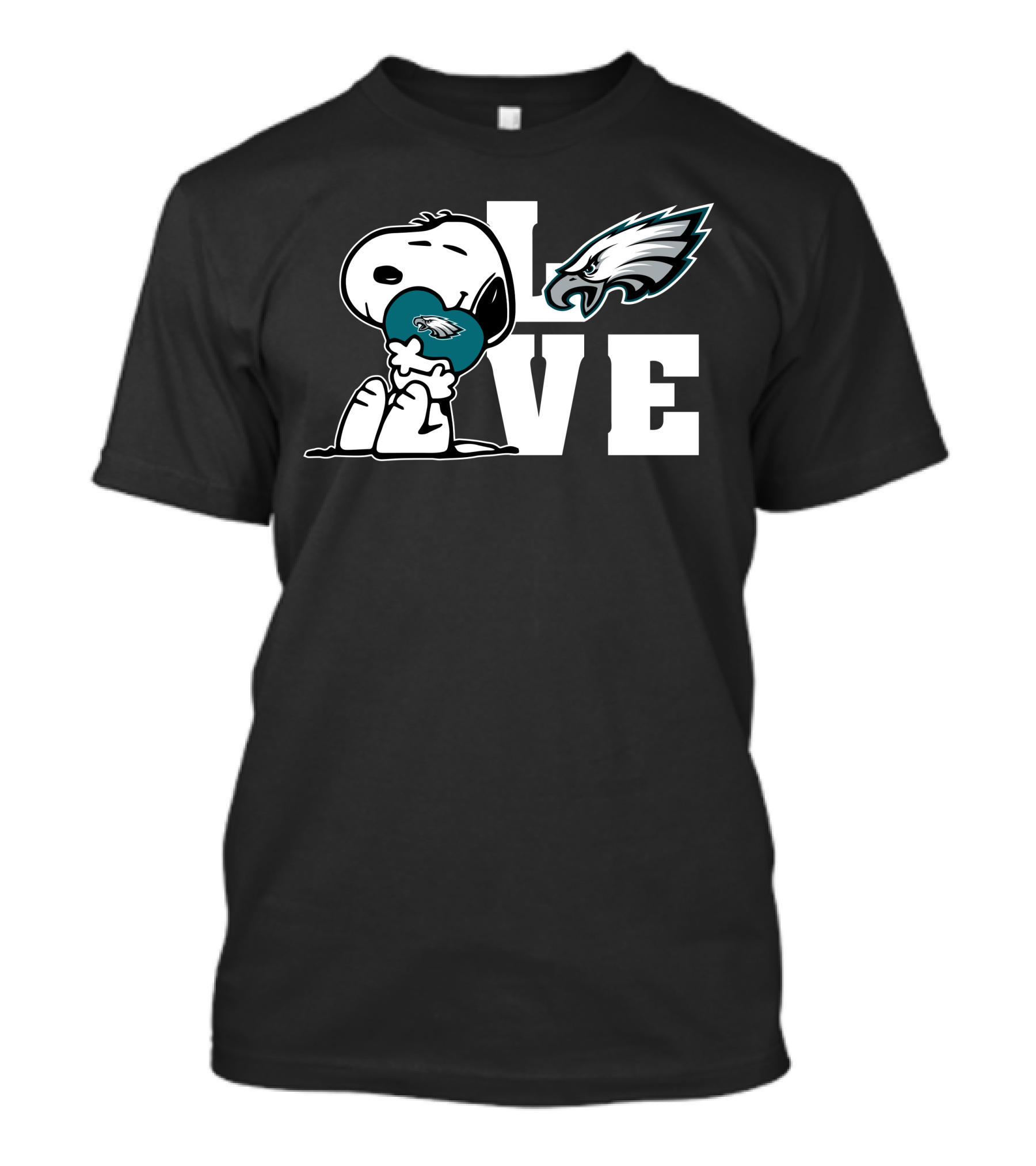 Snoopy Love Philadelphia Eagles Heart T-Shirt
