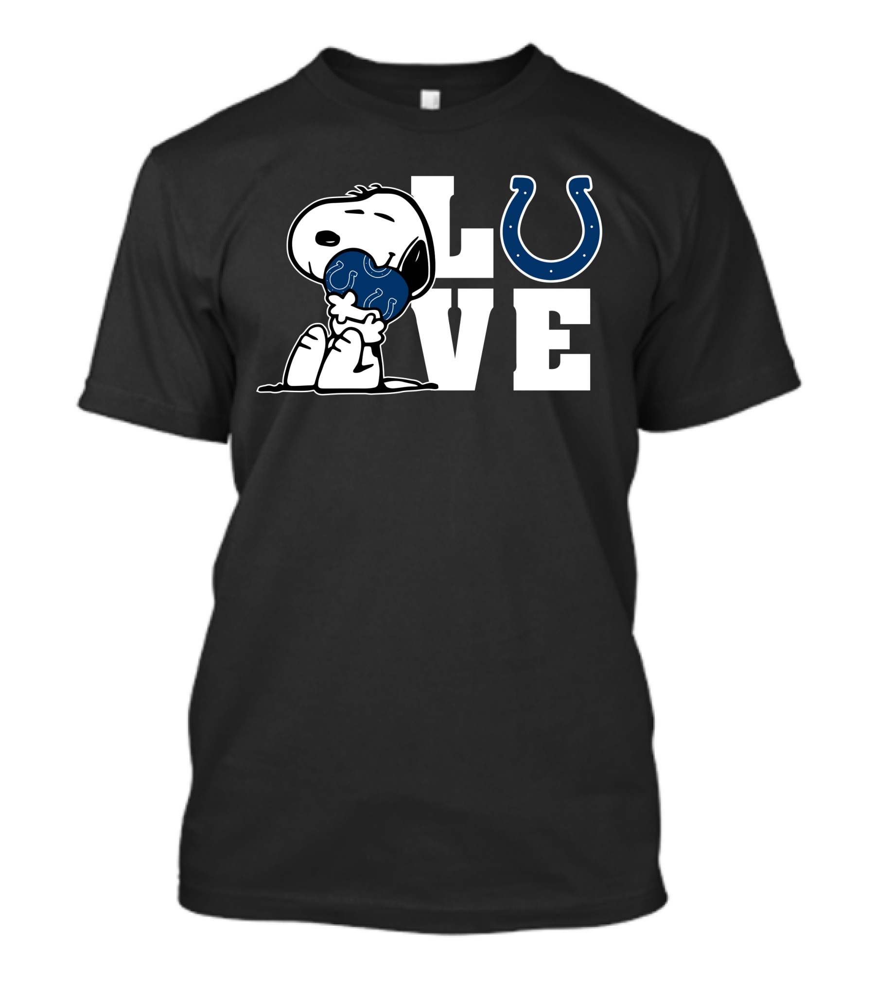 Snoopy Hugging Indianapolis Colts Horseshoe Love T-Shirt