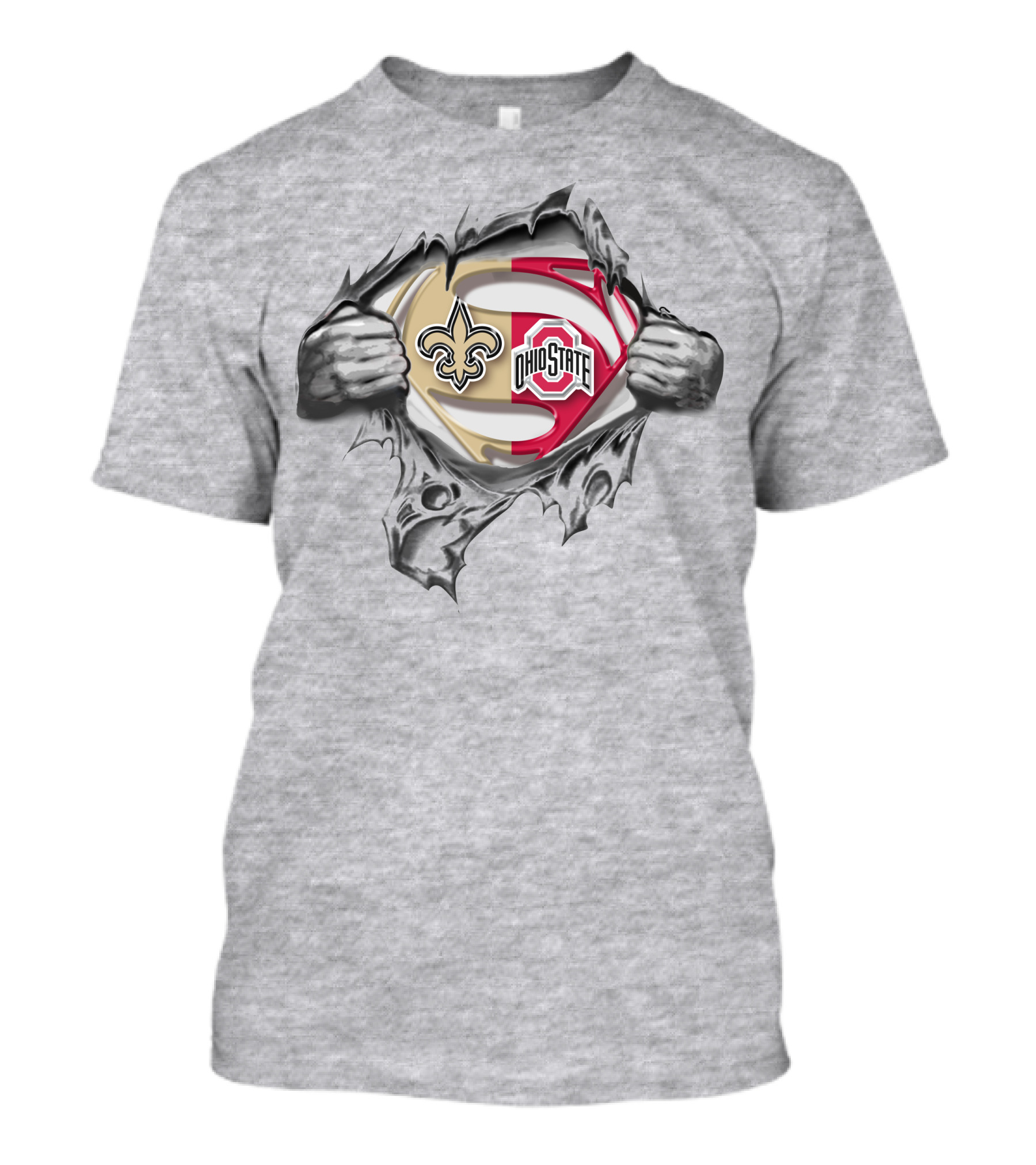 New Orleans Saints Ohio State Buckeyes Super Man T-Shirt