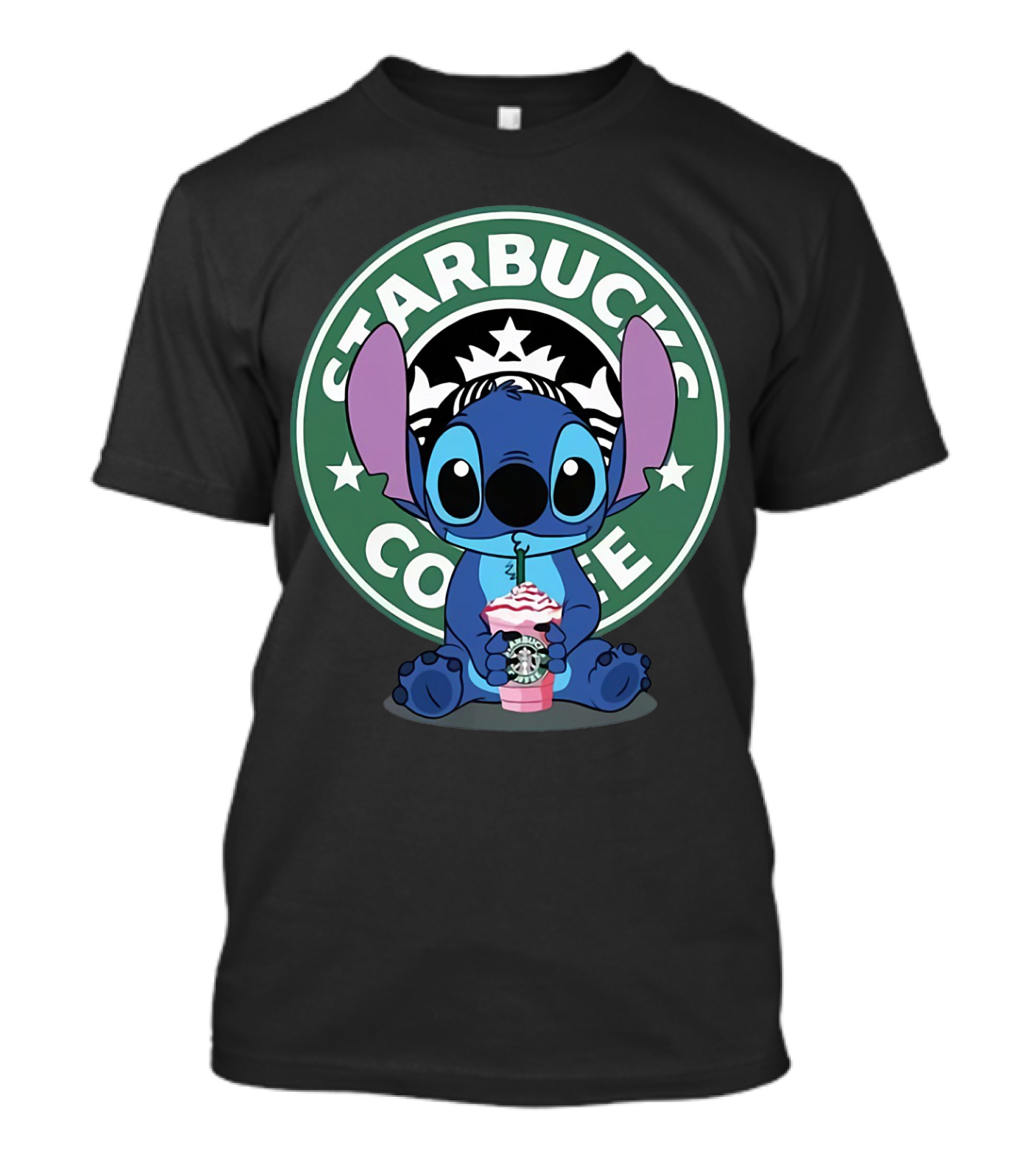 Stitch Drinking Starbucks Coffee T-Shirt