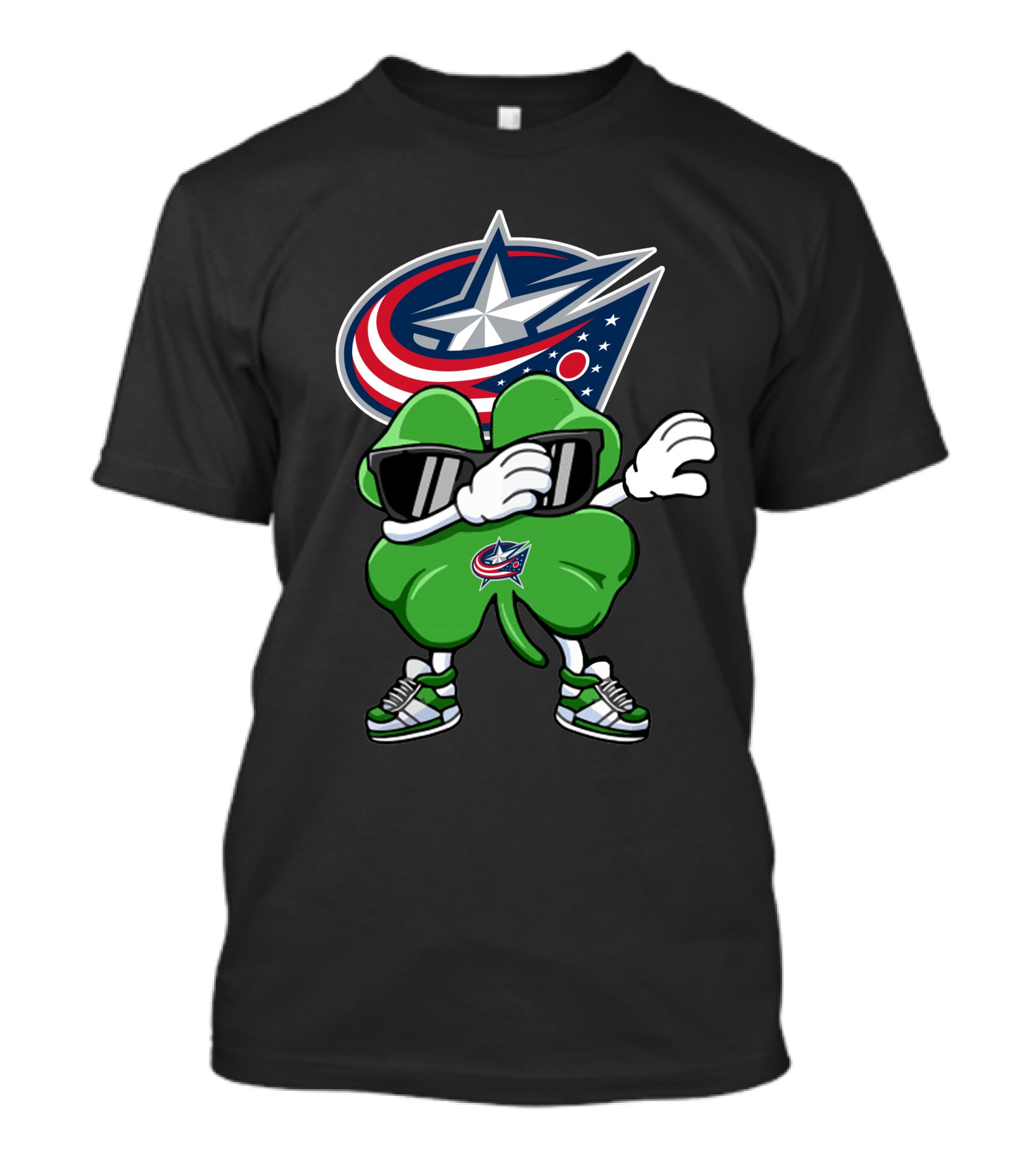 Columbus Blue Jackets Shamrock Dab T-Shirt