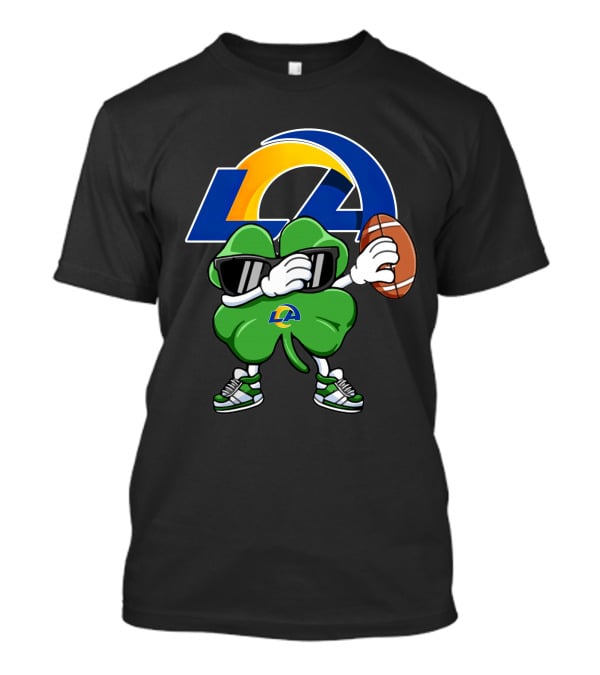 Los Angeles Rams Shamrock Football Dab T-Shirt
