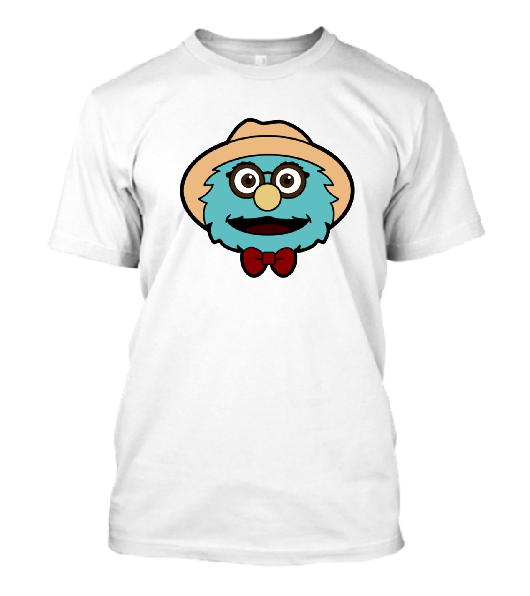 Puppet History Blue Puppet Professor With Hat And Bow Tie T-Shirt