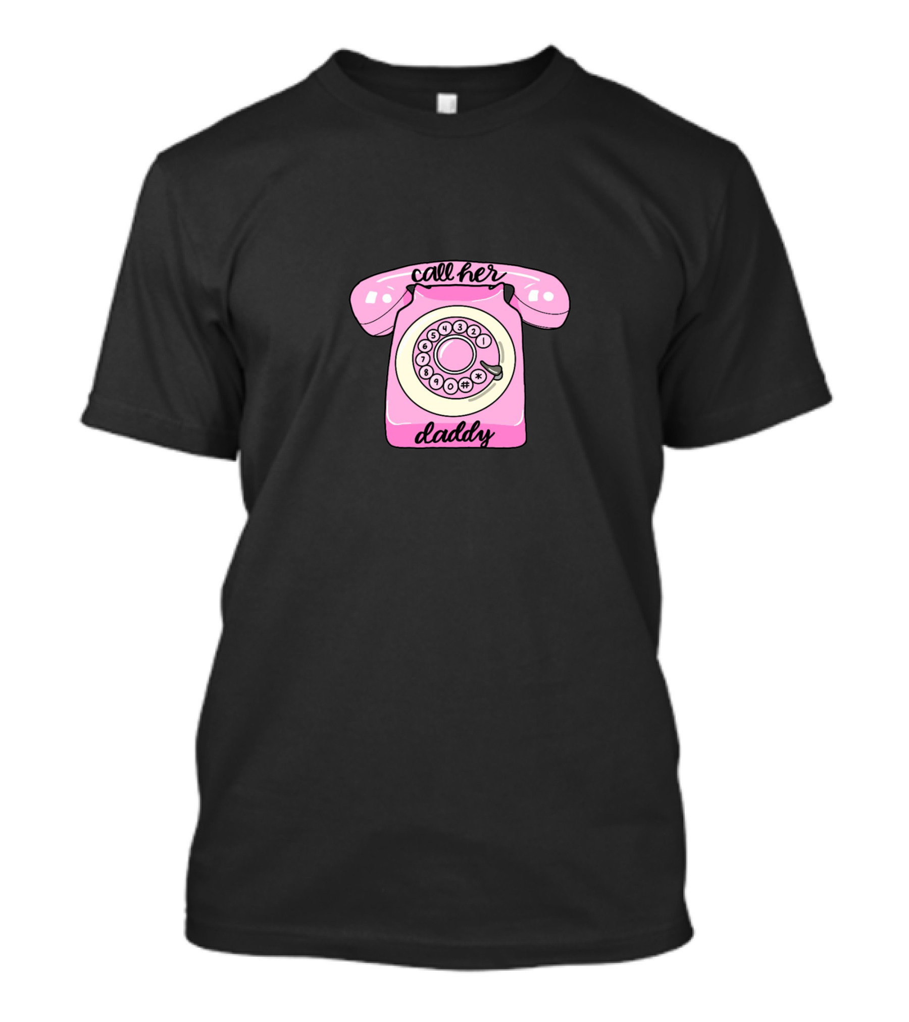 Call Her Daddy Pink Retro Telephone T-Shirt
