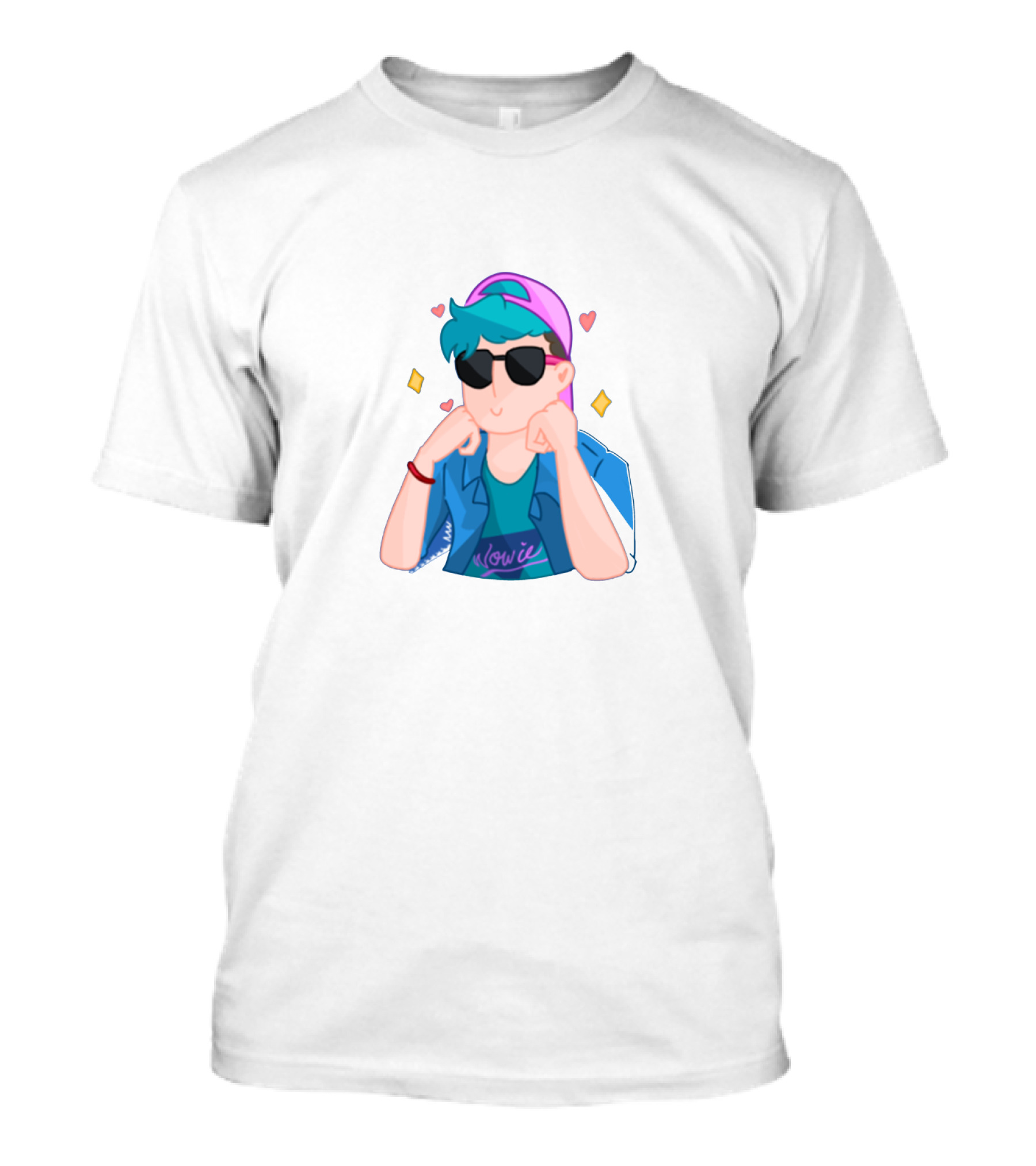 CrankGameplays Blue Jacket Pink Cap Sunglasses YouTube Persona T-Shirt