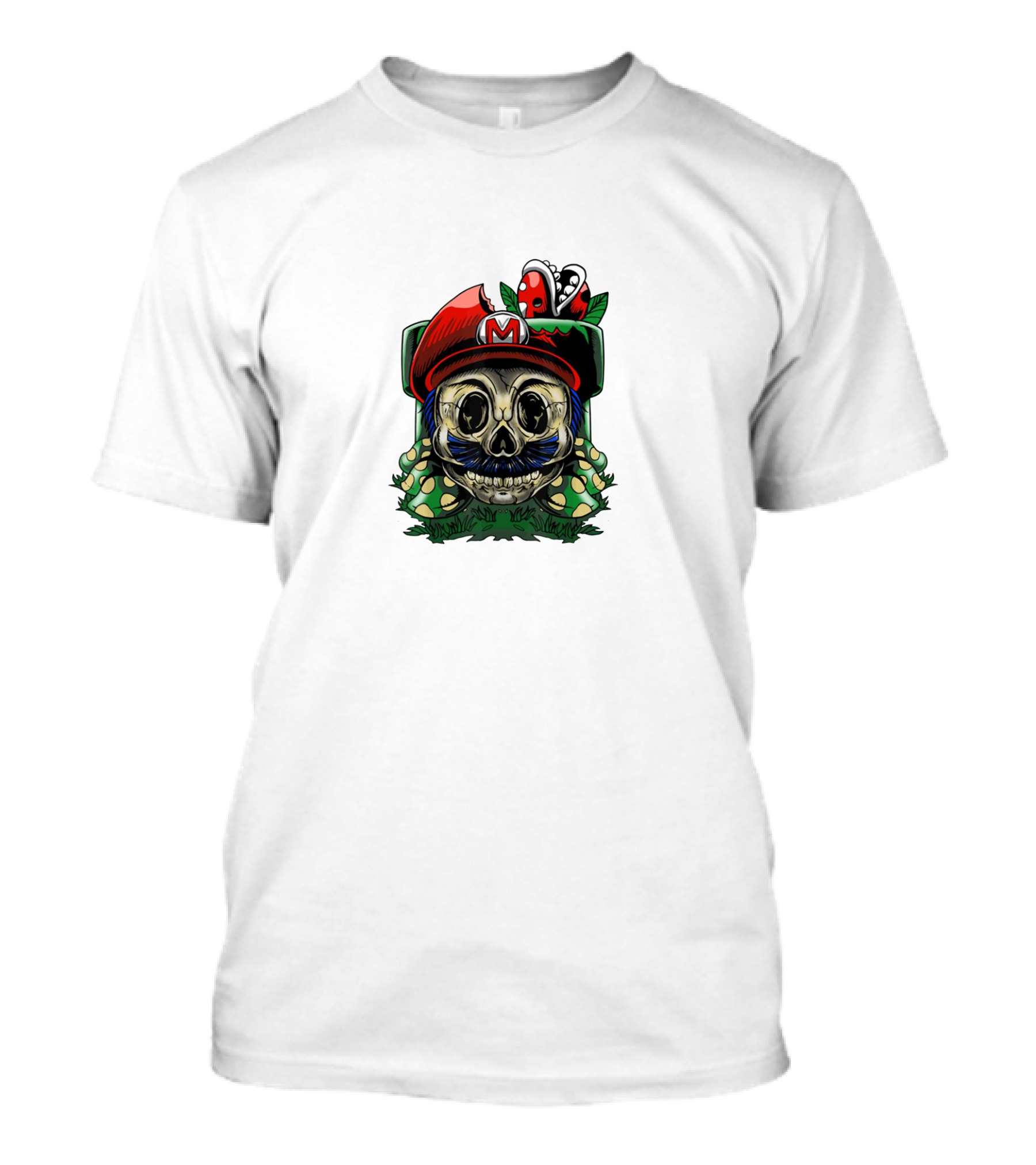 Oompaville Skull Mario Piranha Plant Mashup T-Shirt