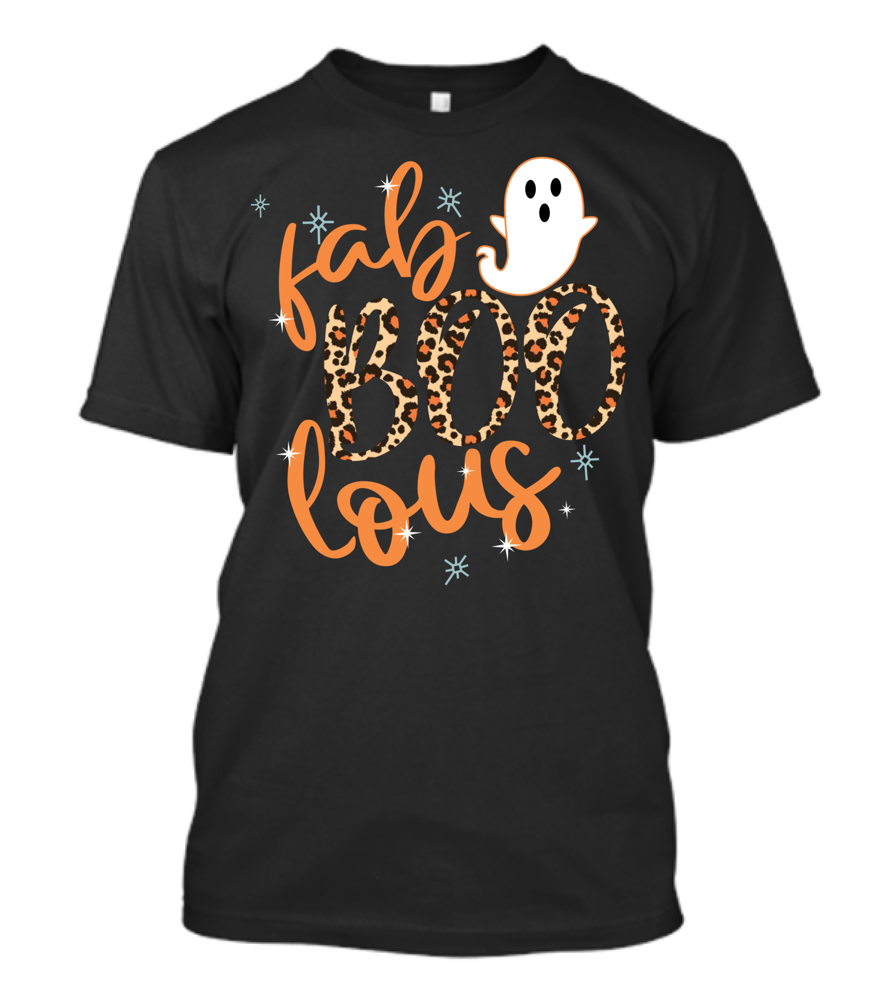 Faboolous Leopard Print Halloween Ghost T-Shirt