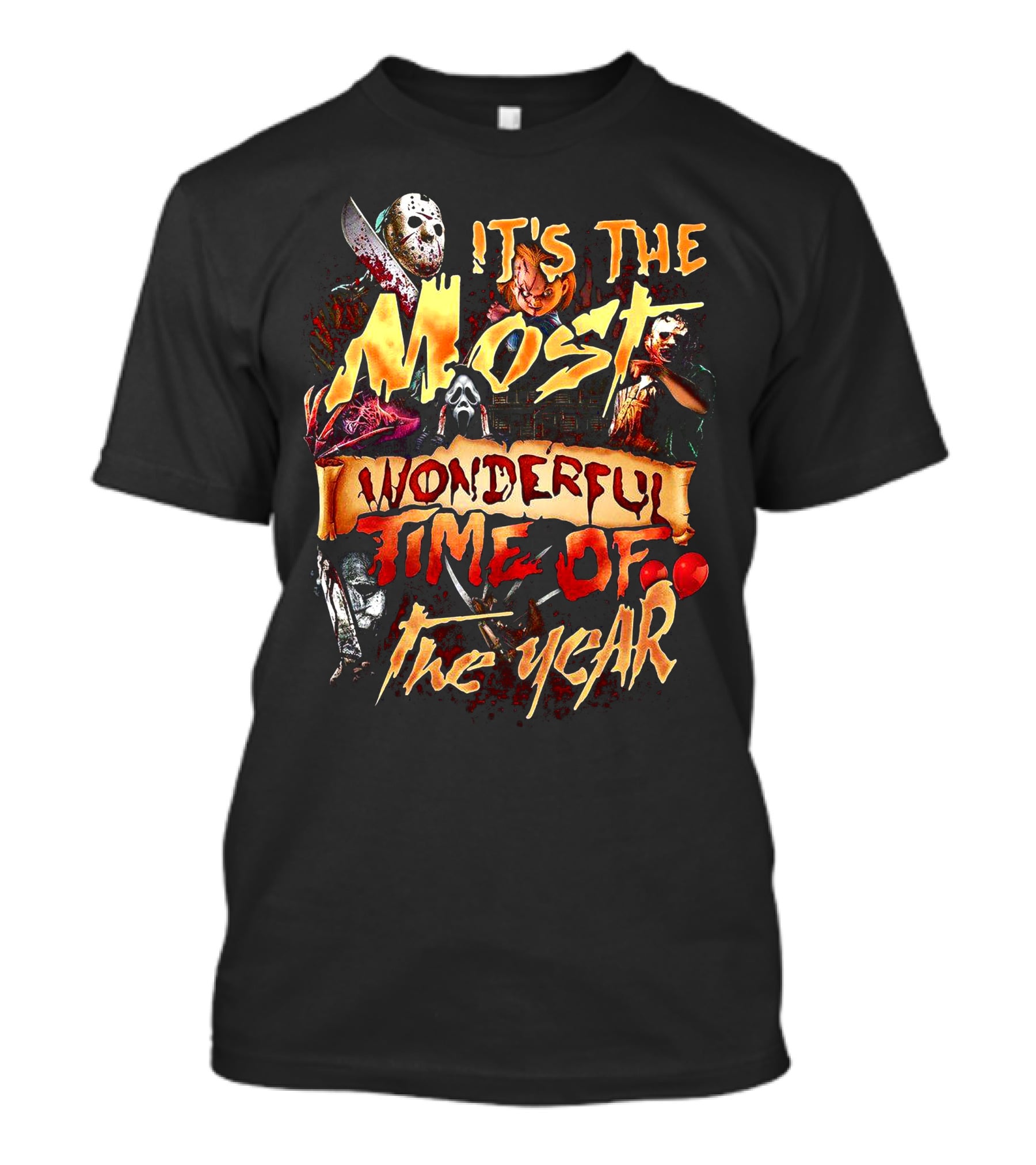 IT'S THE MOST WONDERFUL TIME OF THE YEAR Horror Icons T-Shirt