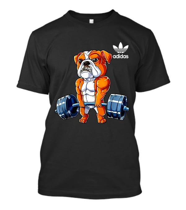 English Bulldog Funny Weightlifting Deadlift Fitness Gym Men T-Shirt