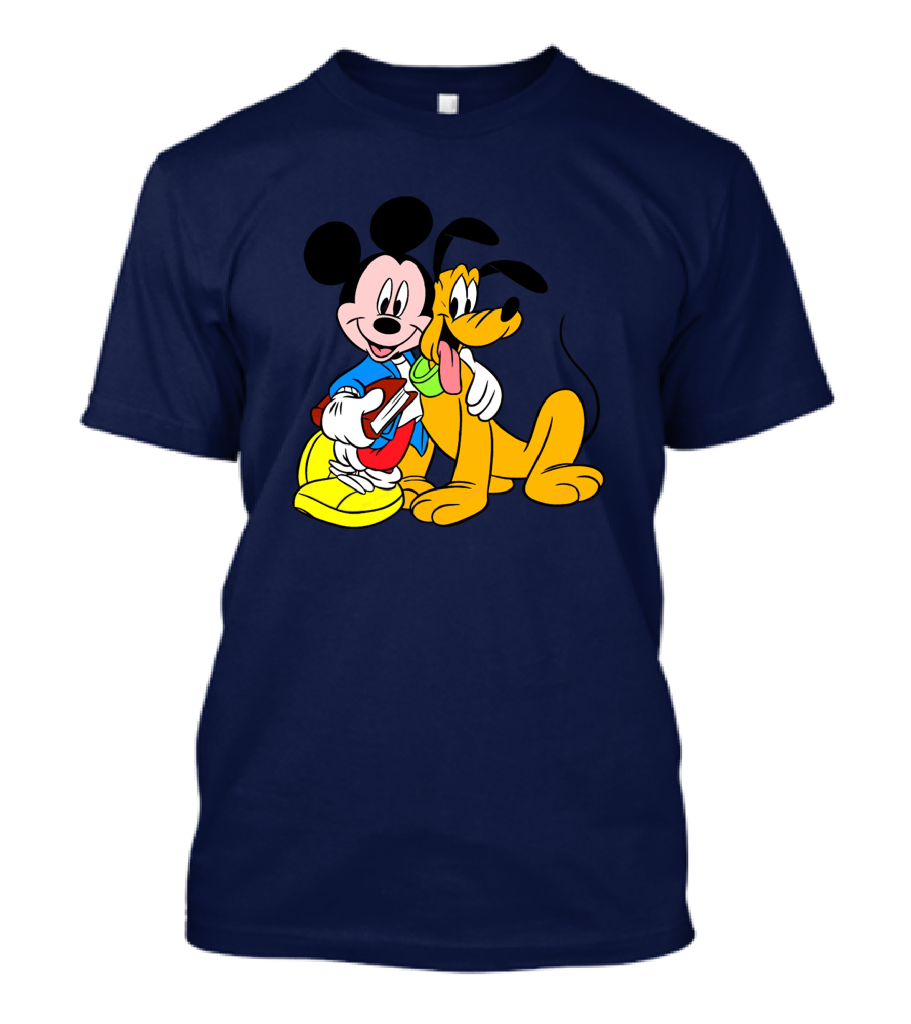 Mickey And Friends Mickey And Pluto Hugging Classic Cartoon T-Shirt