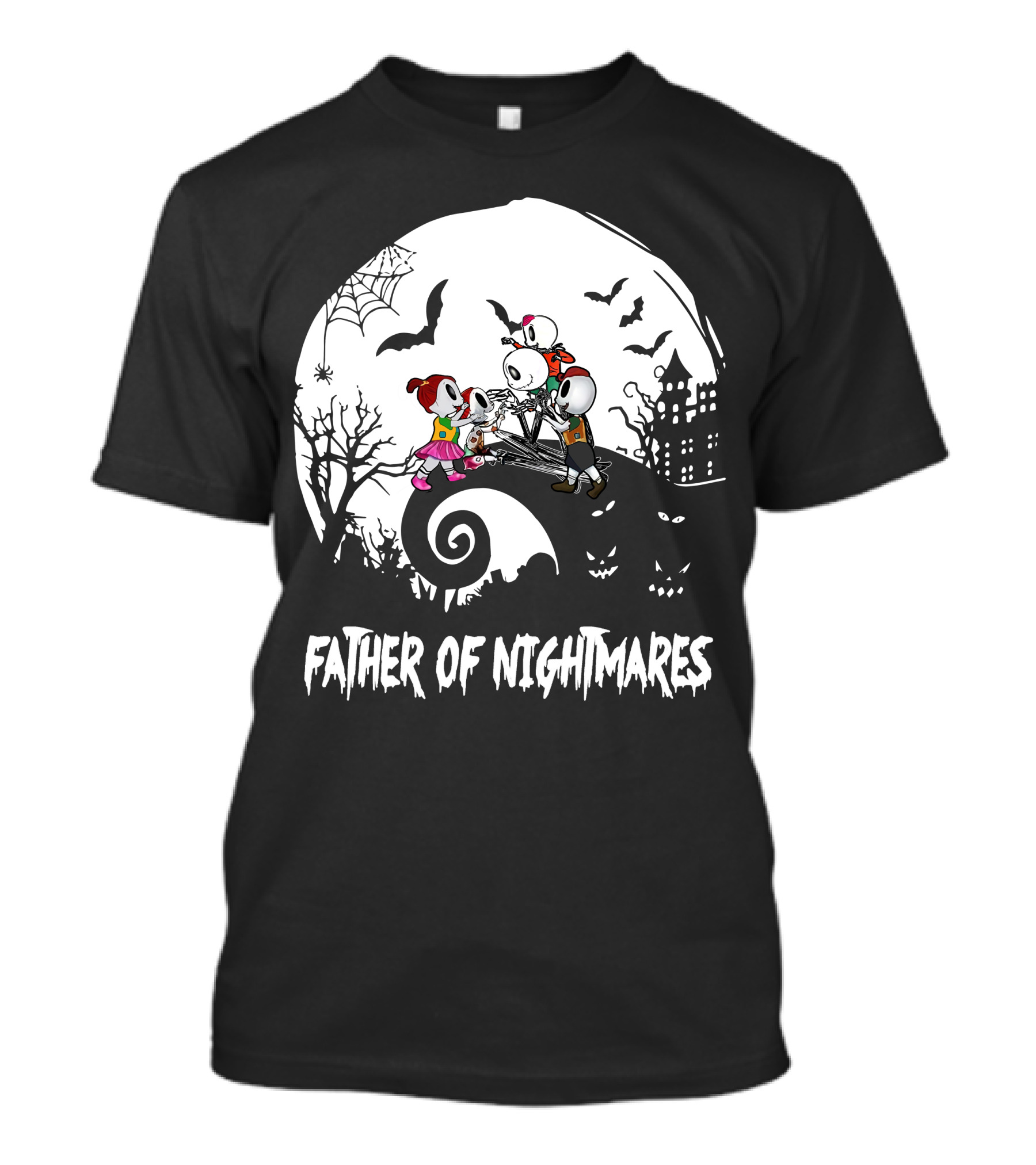 Father Of Nightmares Halloween Skeleton Family T-Shirt