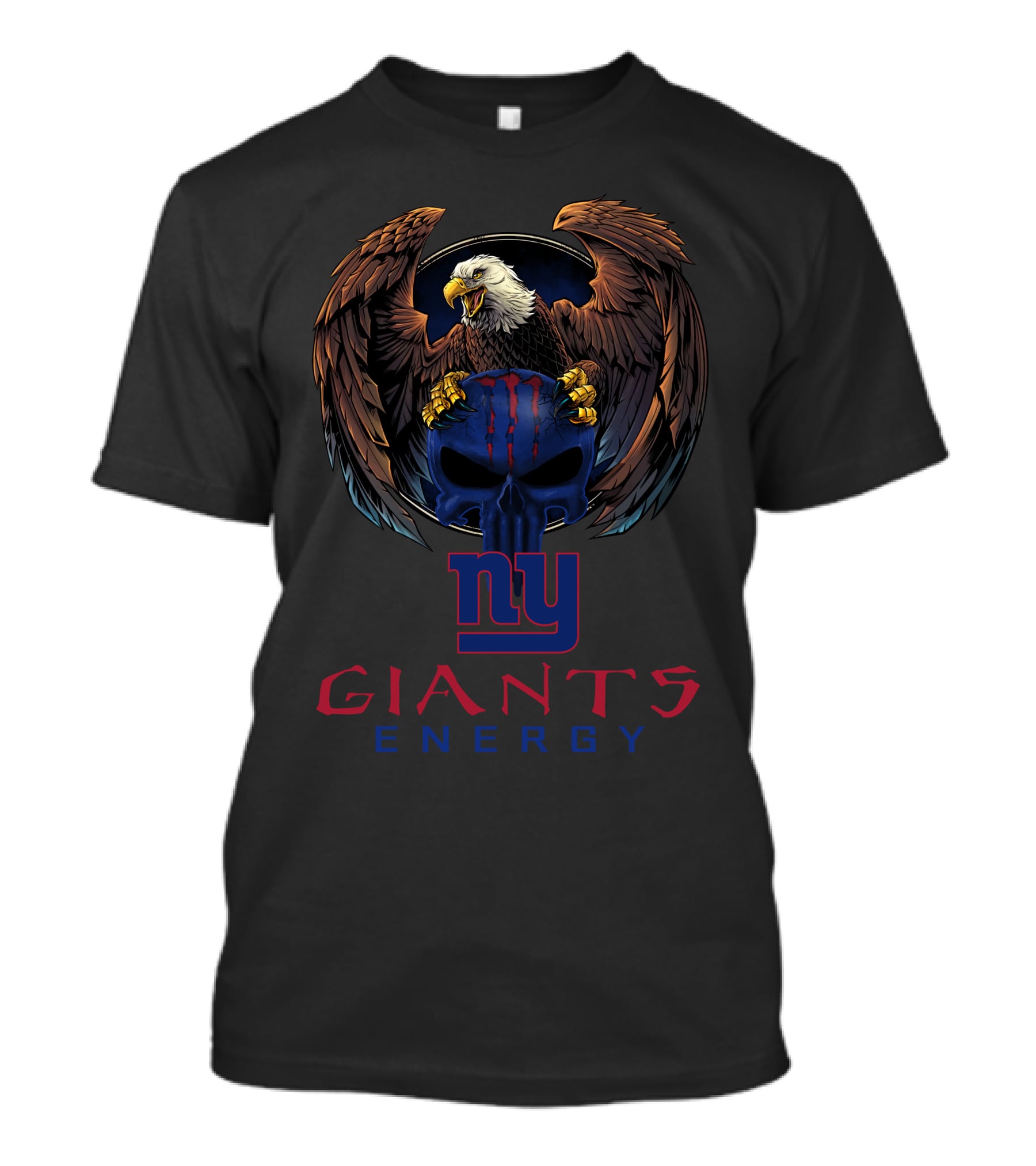 NY Giants Energy Eagle Skull T-Shirt