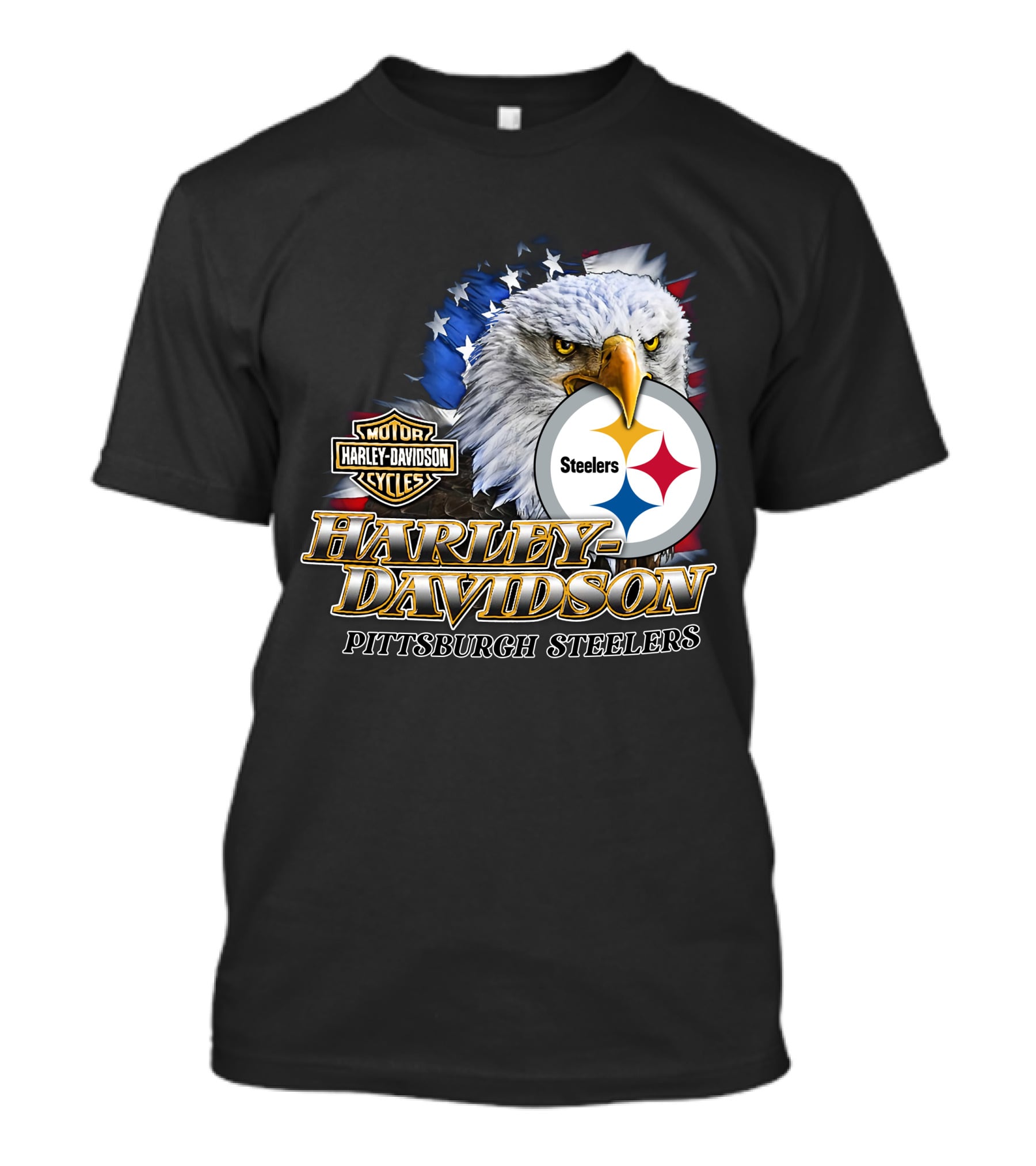 Harley Davidson Pittsburgh Steelers American Eagle T-Shirt