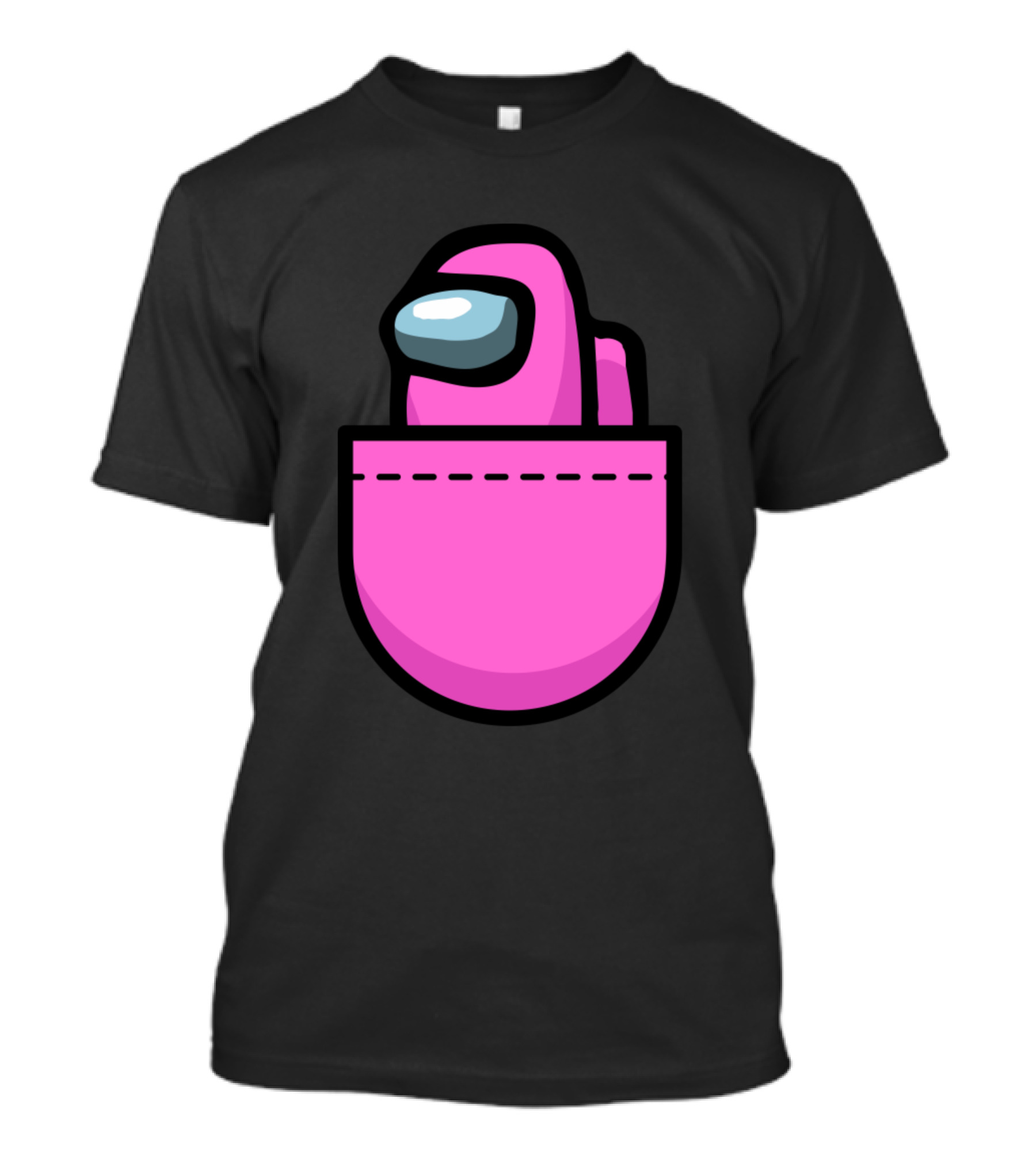 Among Us Pink Crewmate Pocket T-Shirt