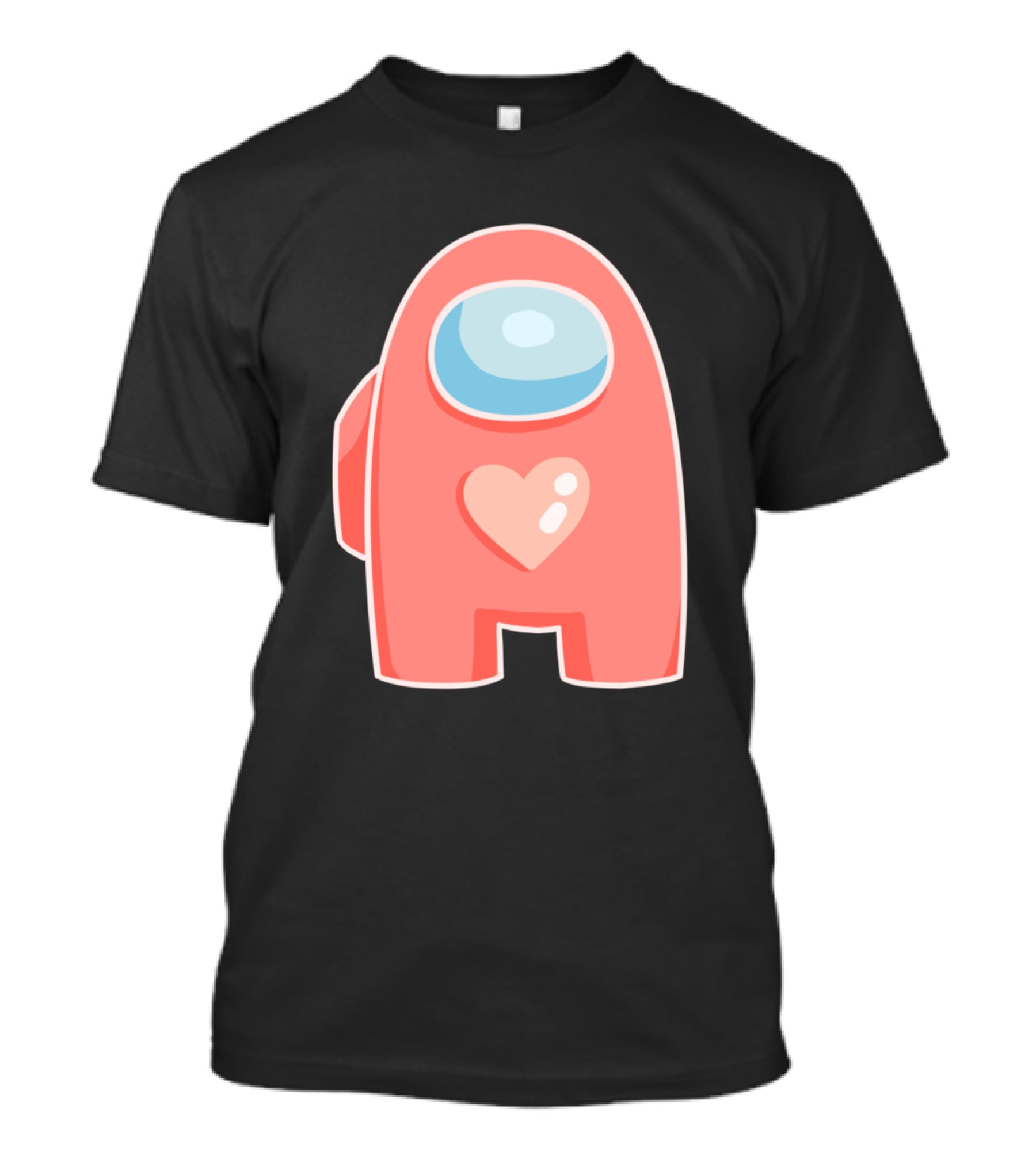 Red Crewmate With Heart Among Us T-Shirt