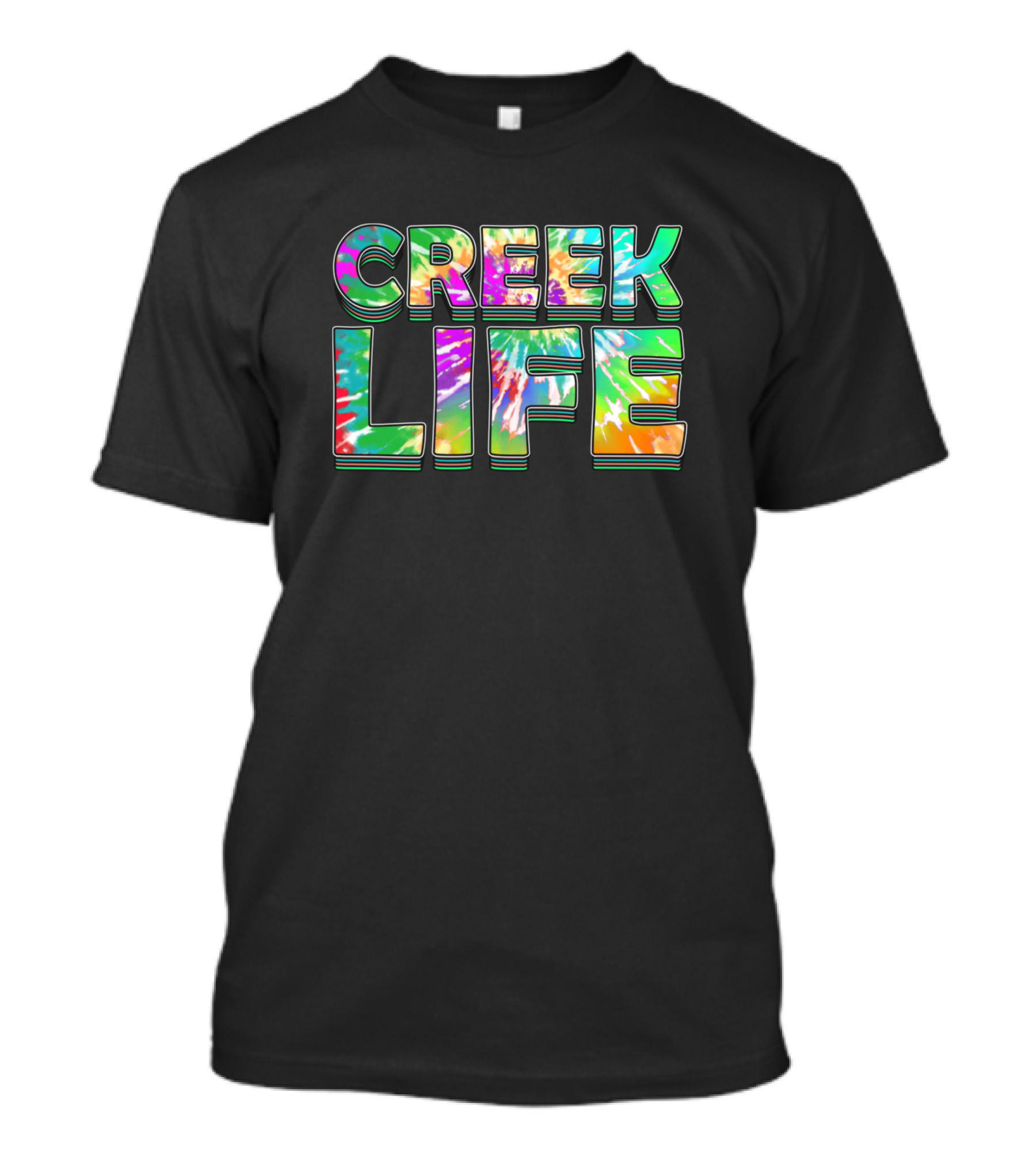 Creek Life Summertime Vintage Retro Vibes Tie Dye T-Shirt