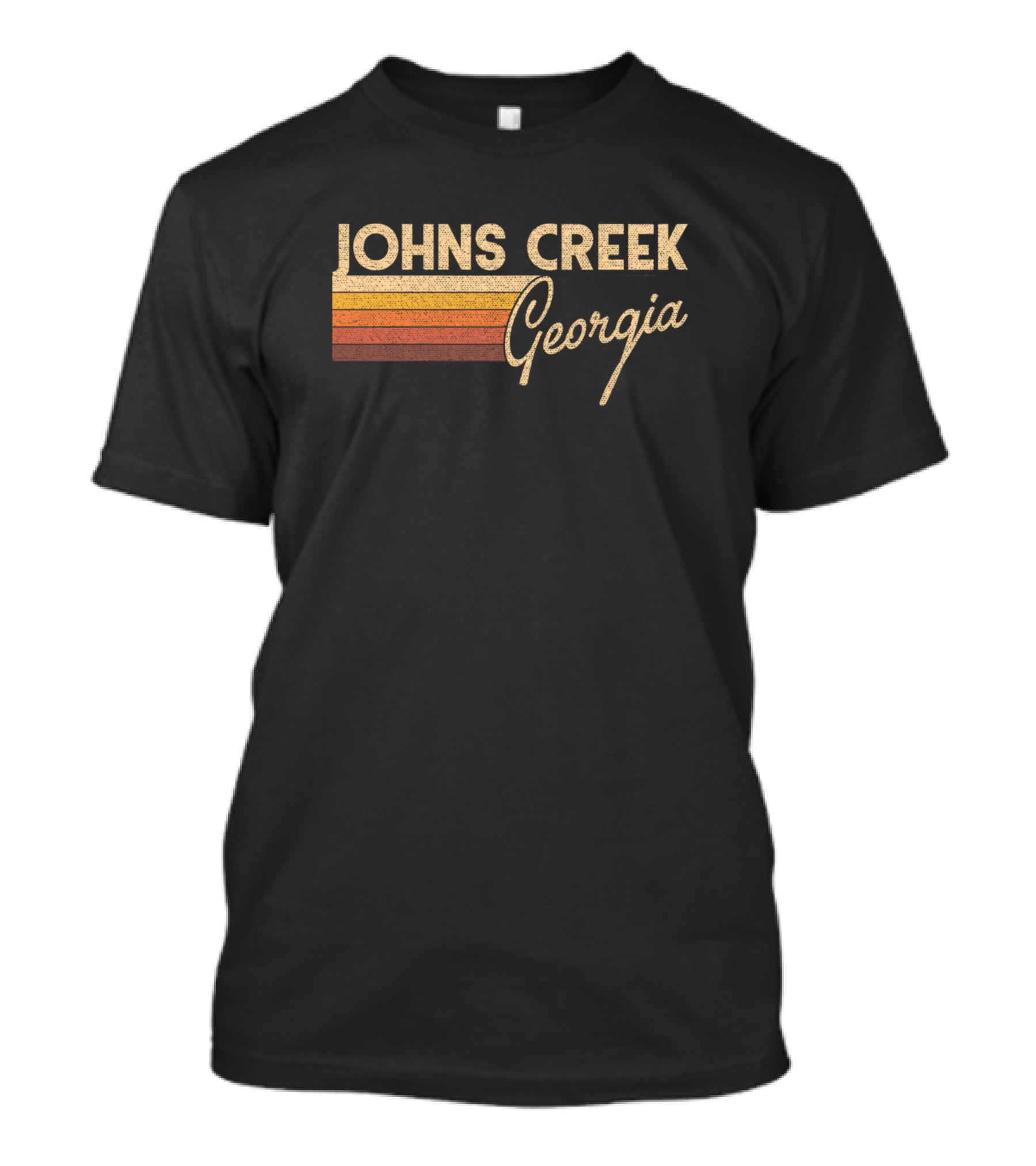 Johns Creek Georgia Vintage Retro Stripe T-Shirt