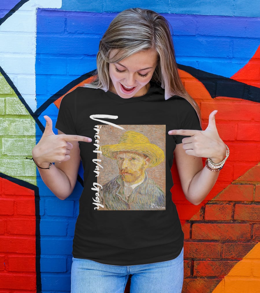 Vincent Van Gogh Self Portrait With Straw Hat Vincent T-Shirt
