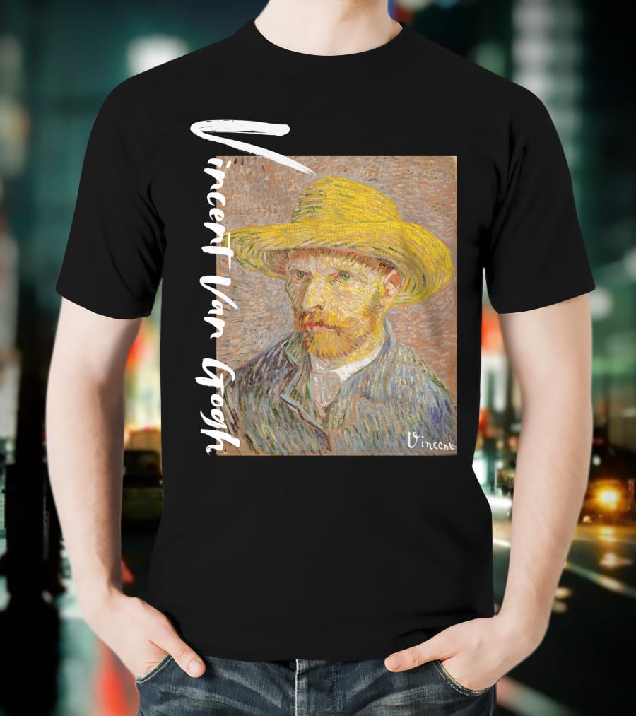 Vincent Van Gogh Self Portrait With Straw Hat Vincent T-Shirt