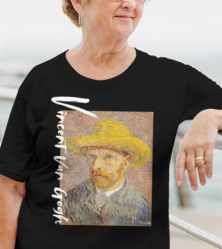 Vincent Van Gogh Self Portrait With Straw Hat Vincent T-Shirt
