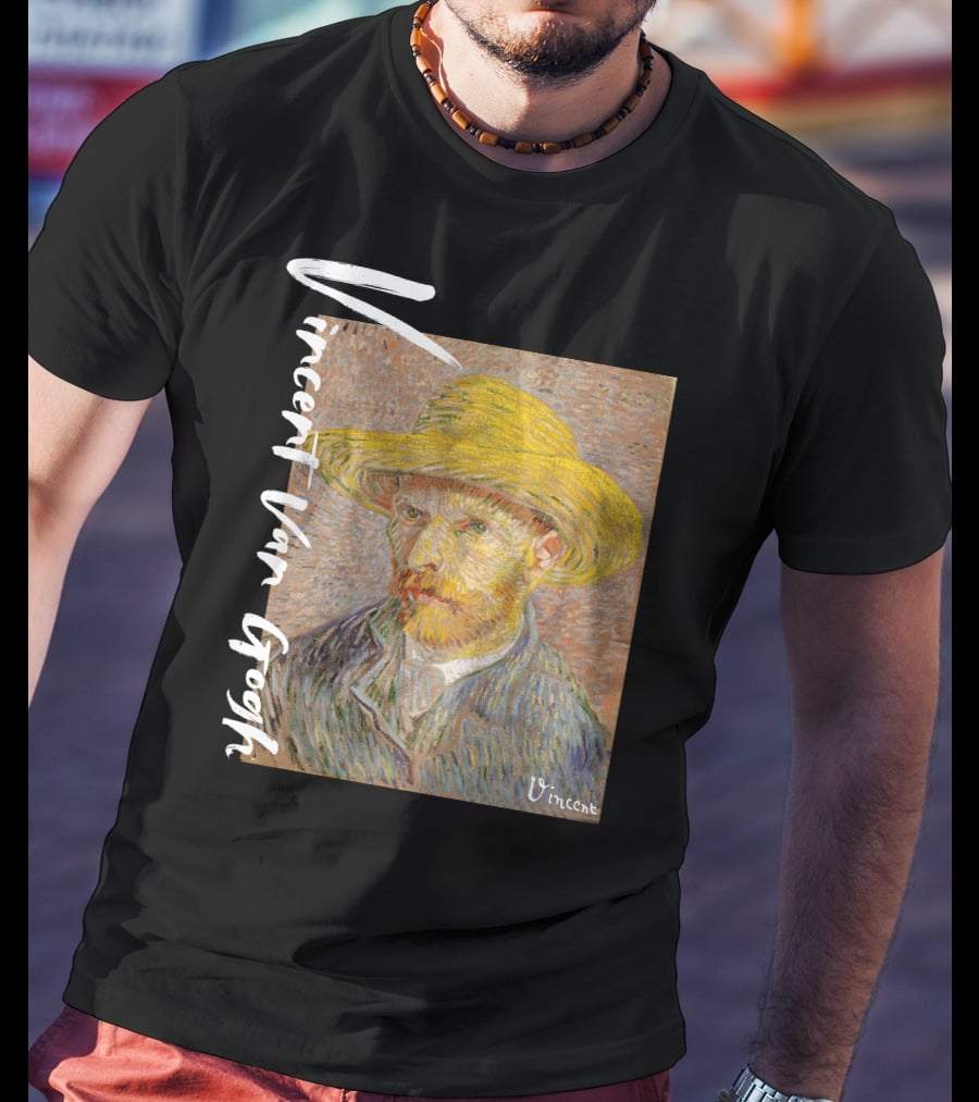 Vincent Van Gogh Self Portrait With Straw Hat Vincent T-Shirt