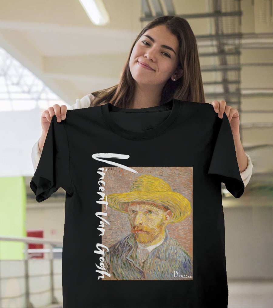Vincent Van Gogh Self Portrait With Straw Hat Vincent T-Shirt
