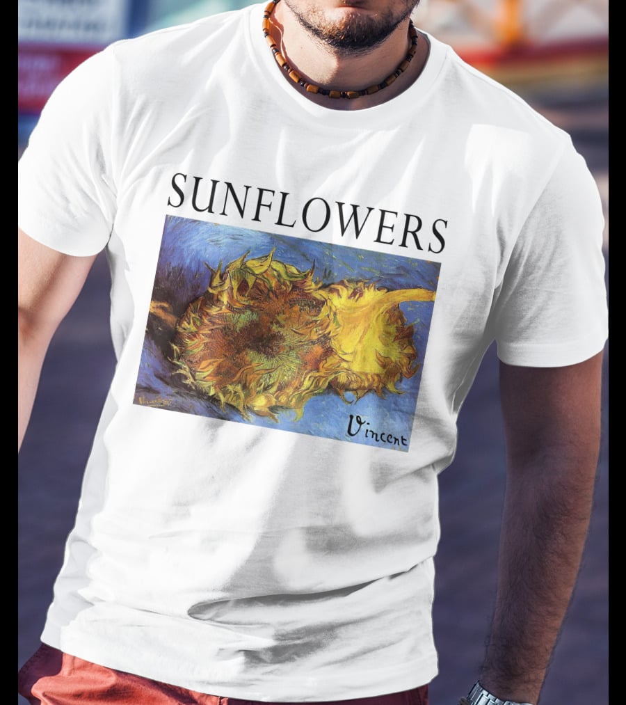 Sunflowers Vincent Van Gogh Painting Vincent Signature T-Shirt