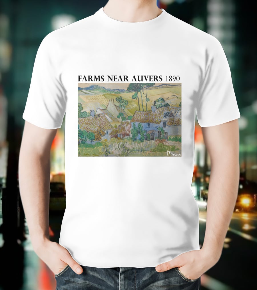 Farms Near Auvers 1890 Vincent Van Gogh T-Shirt